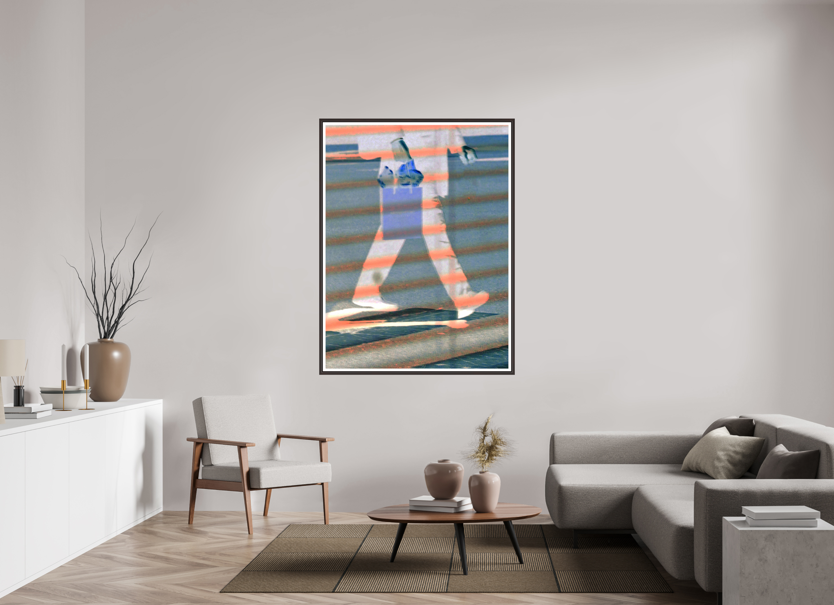 45 x 60″, Floater Frame (Alder Brown) Push