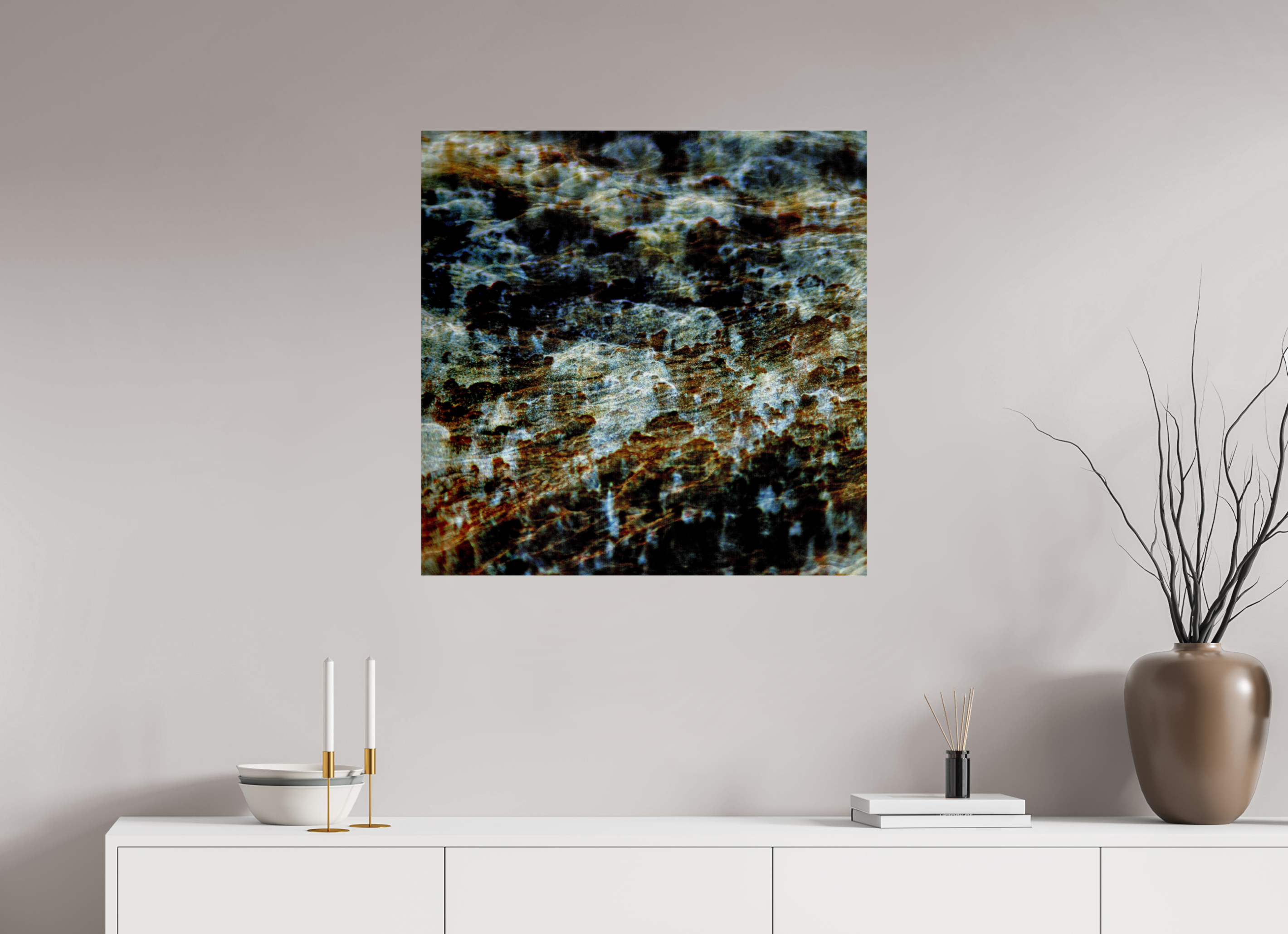 30 x 30″, Photo Print Under Acrylic Glass Digital Snow
