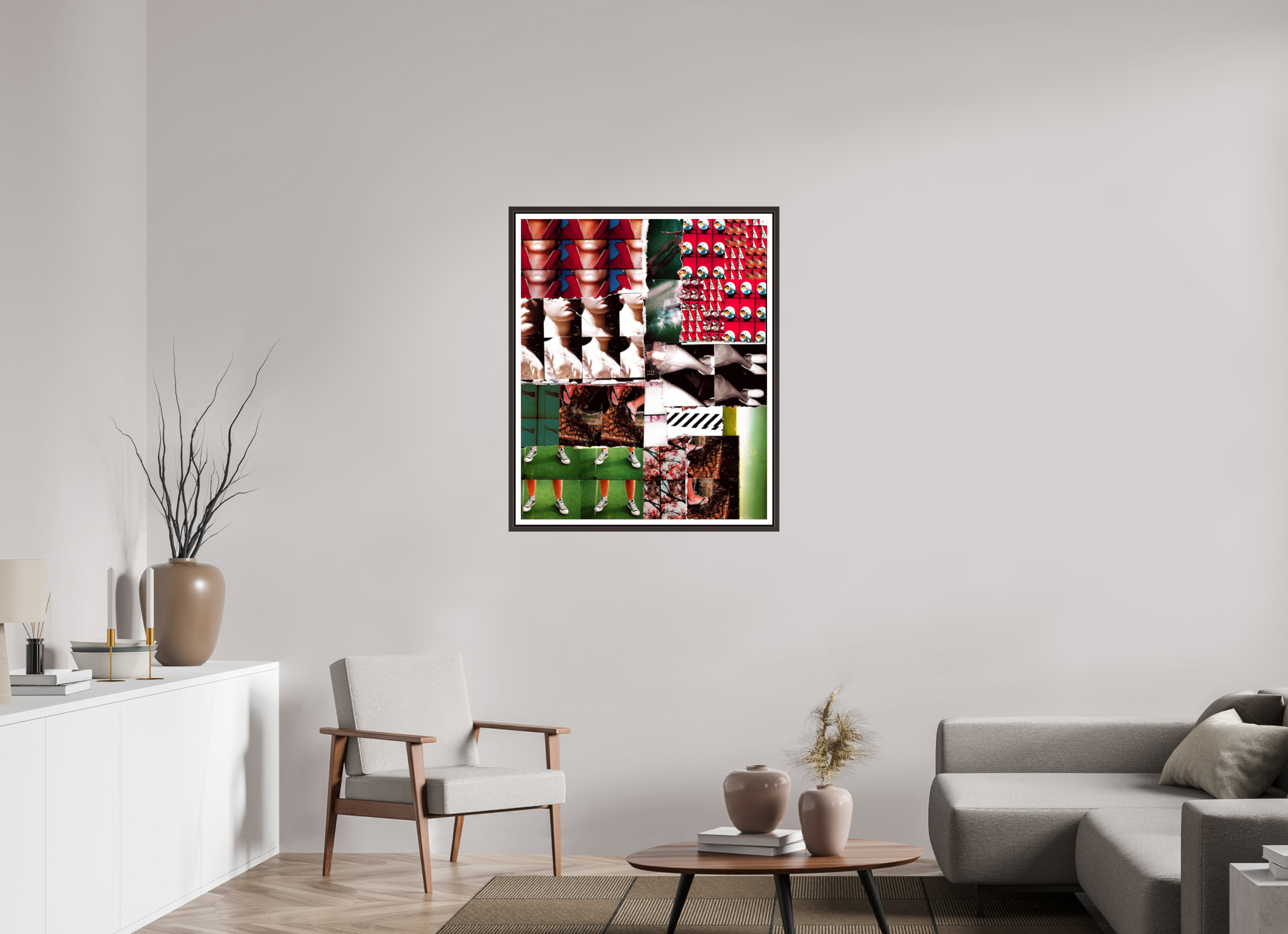 31 x 37.9″, Floater Frame (Alder Brown) Replication
