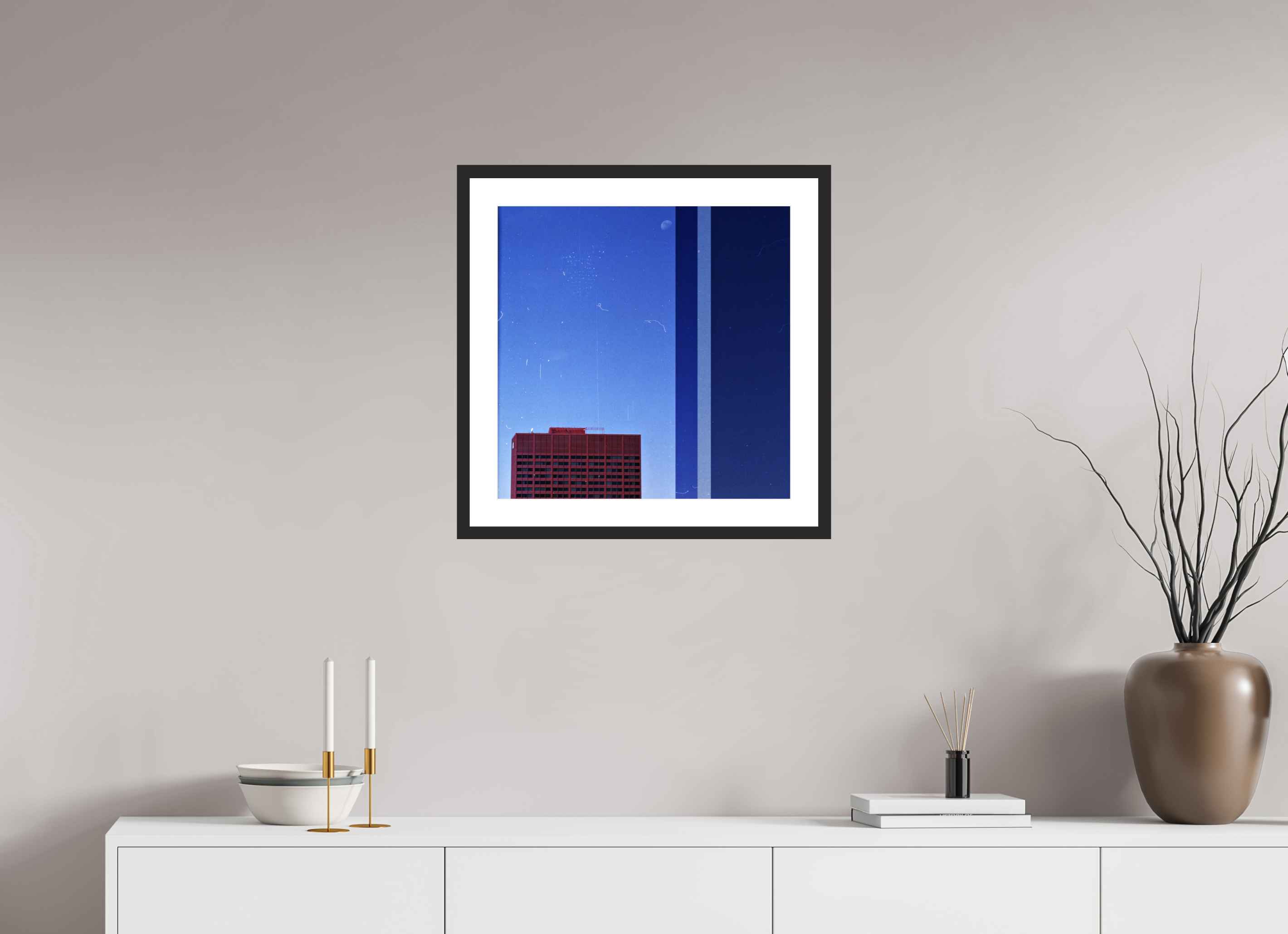 20 x 20″, Fuji Crystal Archive Print Framed (Black) Falling Asleep