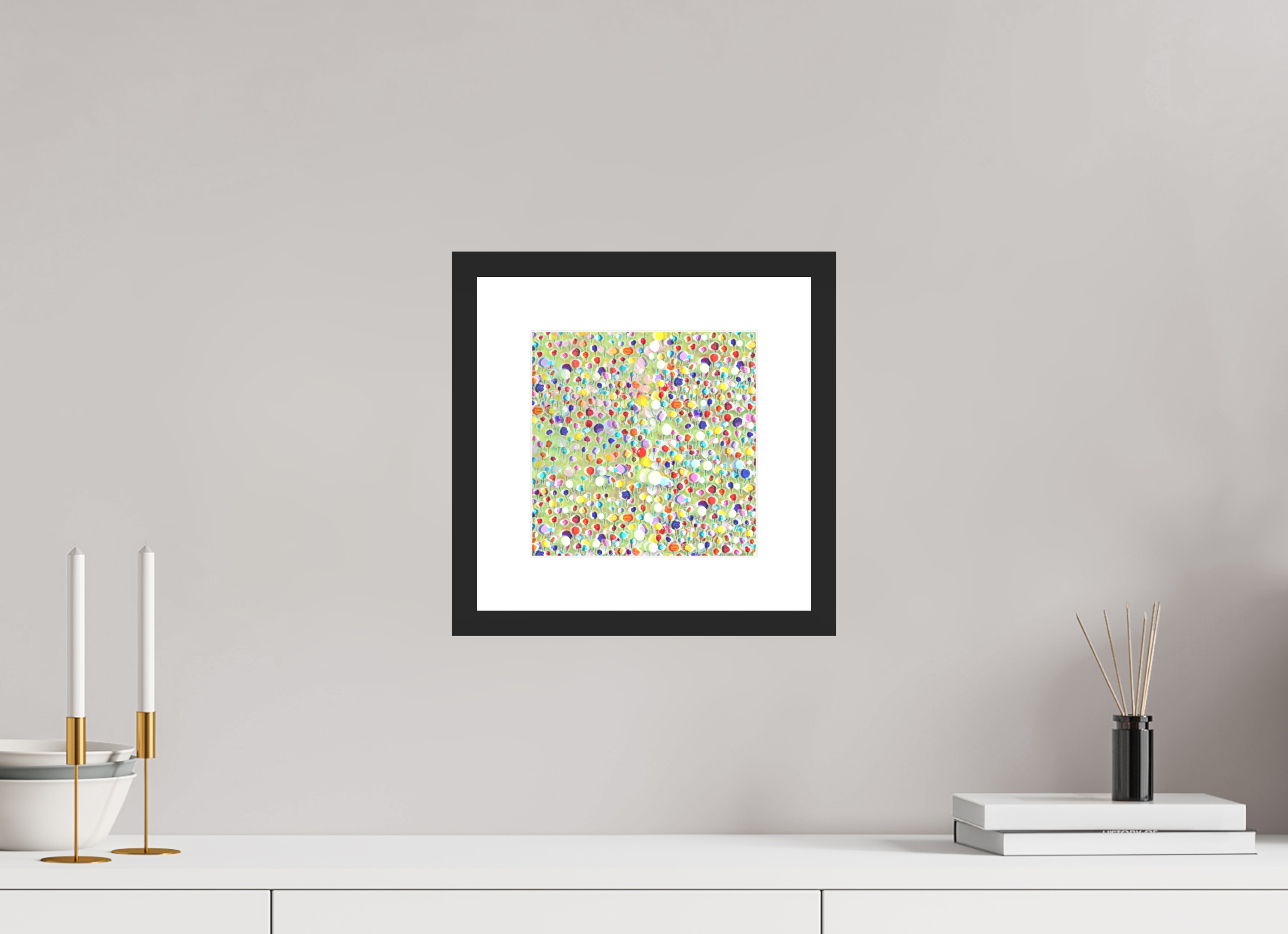 8 x 8″, Framed #1 tulips