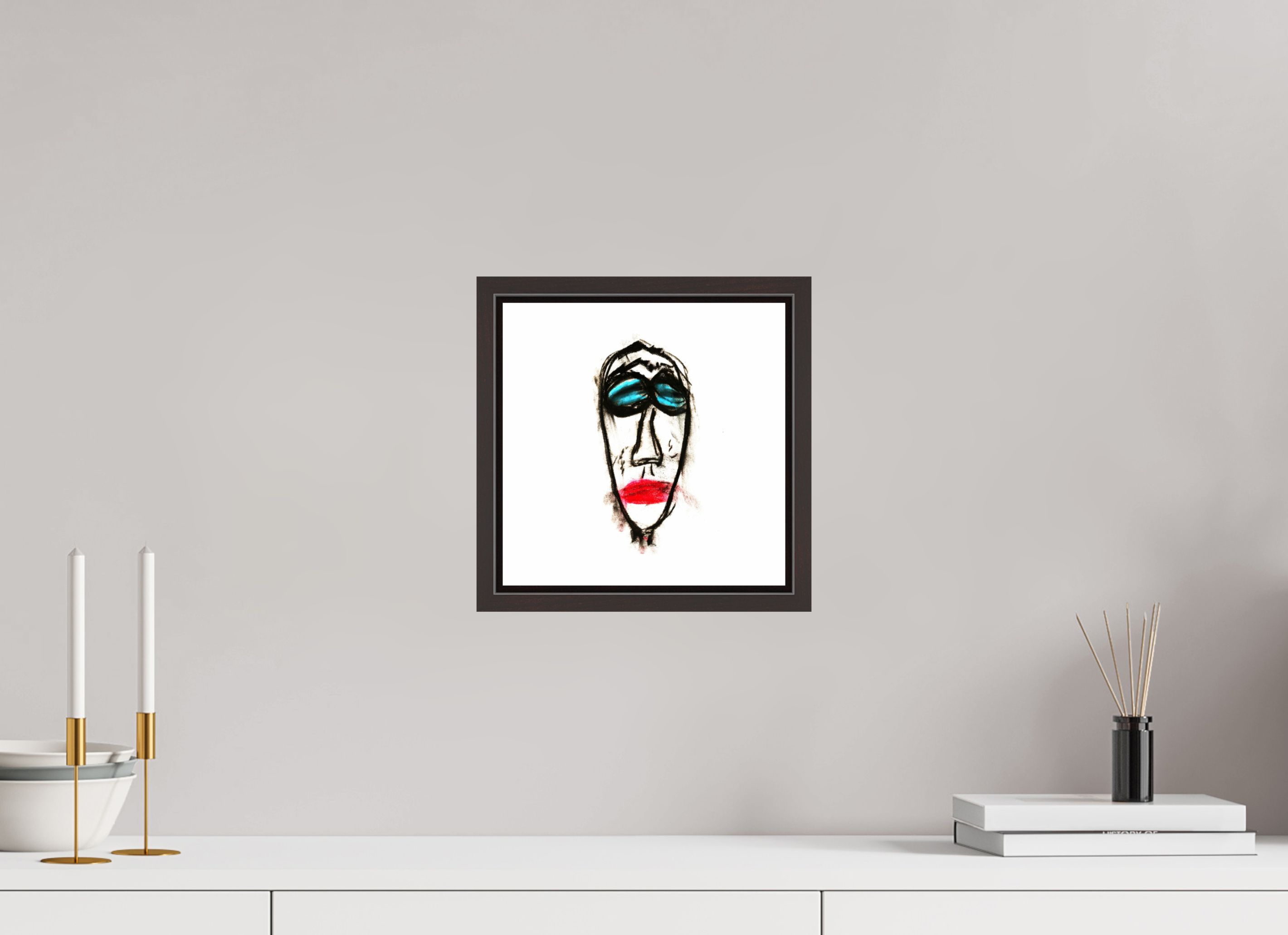 8 x 8″, Floater Frame (Alder Brown) Mr. Everybody