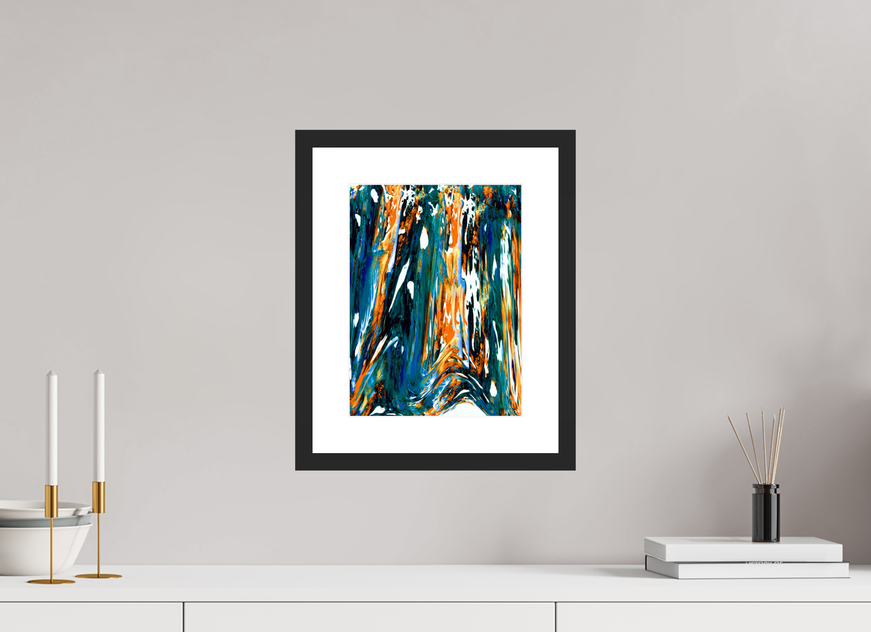 9 x 12″, Framed #1 melted