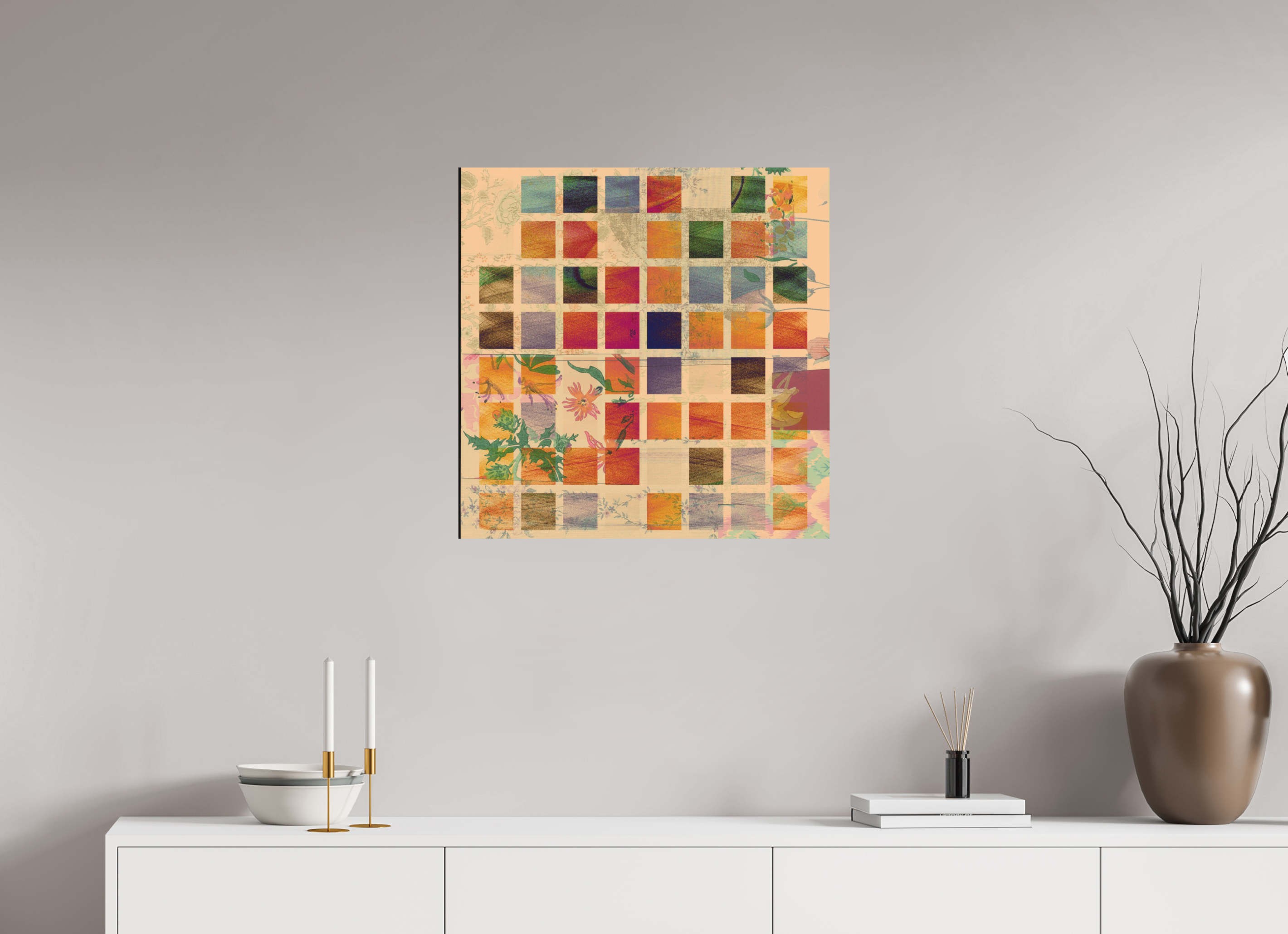 25 x 25″, Aluminum Dibond Earth Tones