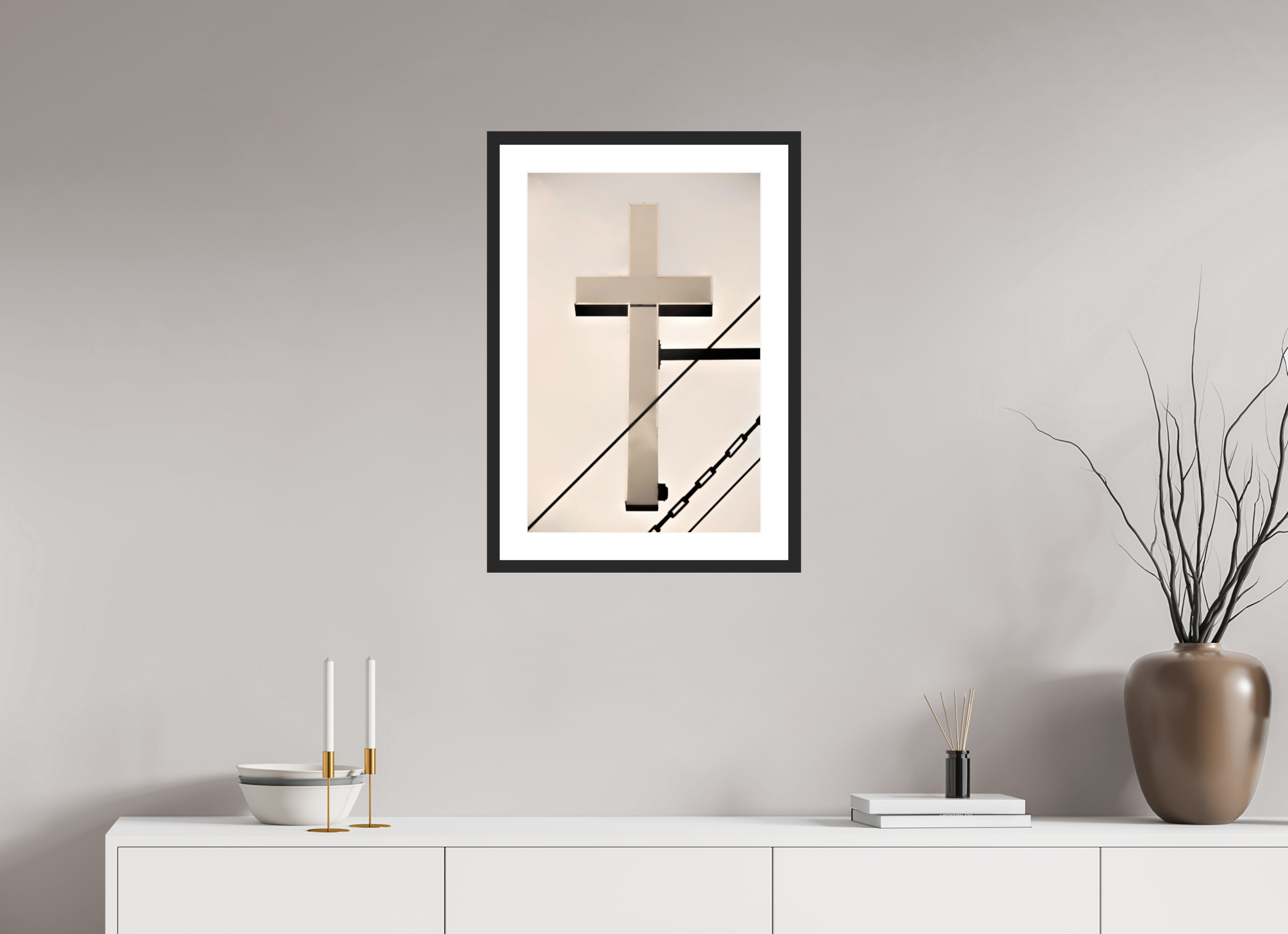 16 x 24.5″, Fuji Crystal Archive Print Framed (Black) Catholic School