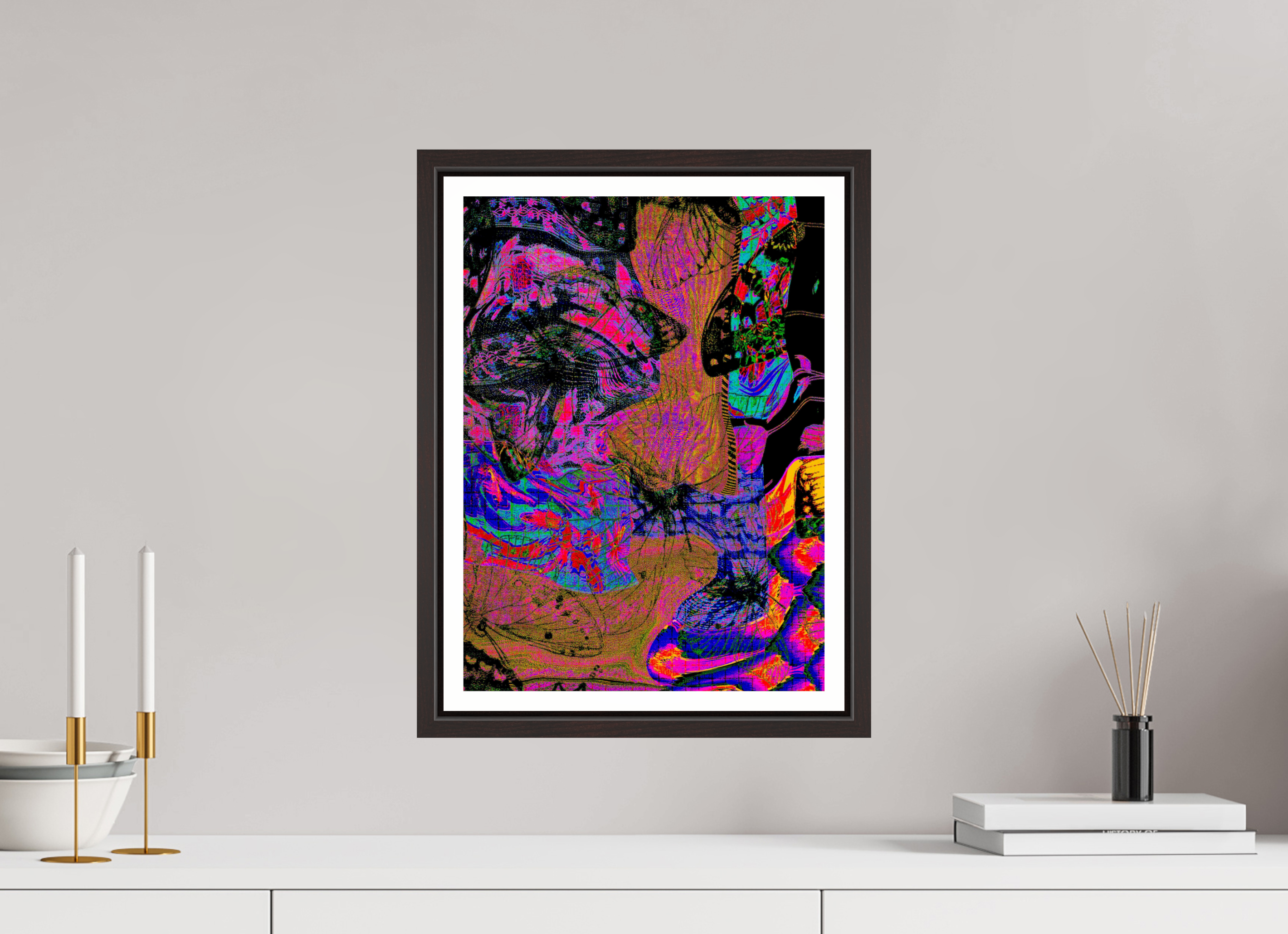 12 x 16.5″, Floater Frame (Alder Brown) bob marley