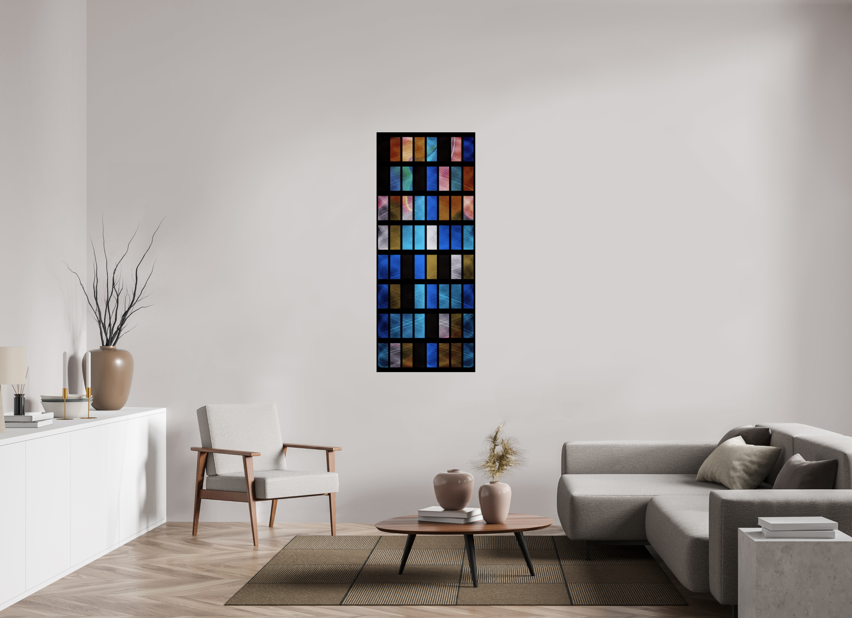 24 x 58.3″, Photo Print Under Acrylic Glass Stained Glass
