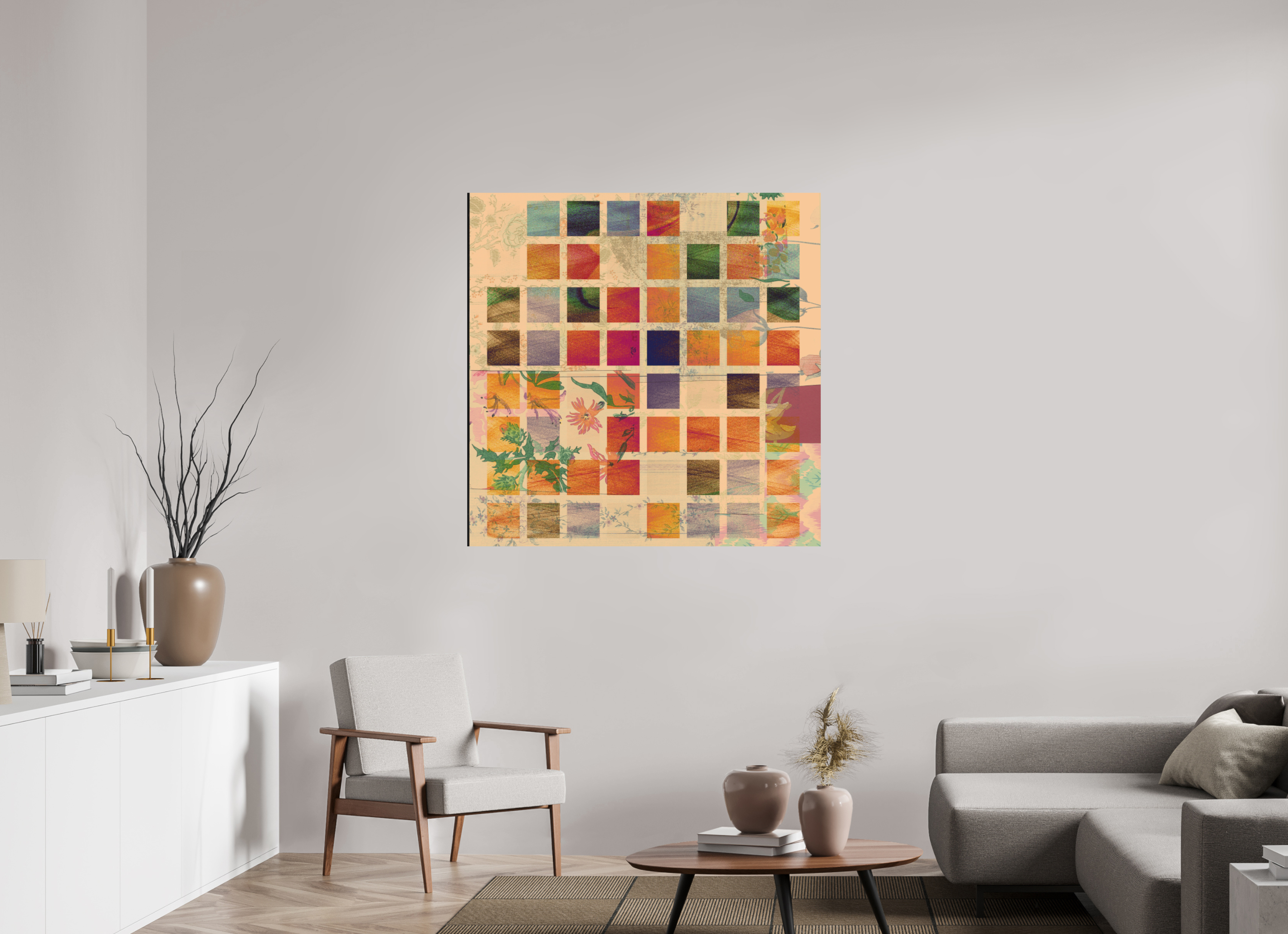 45 x 45″, Direct Print on Forex Earth Tones