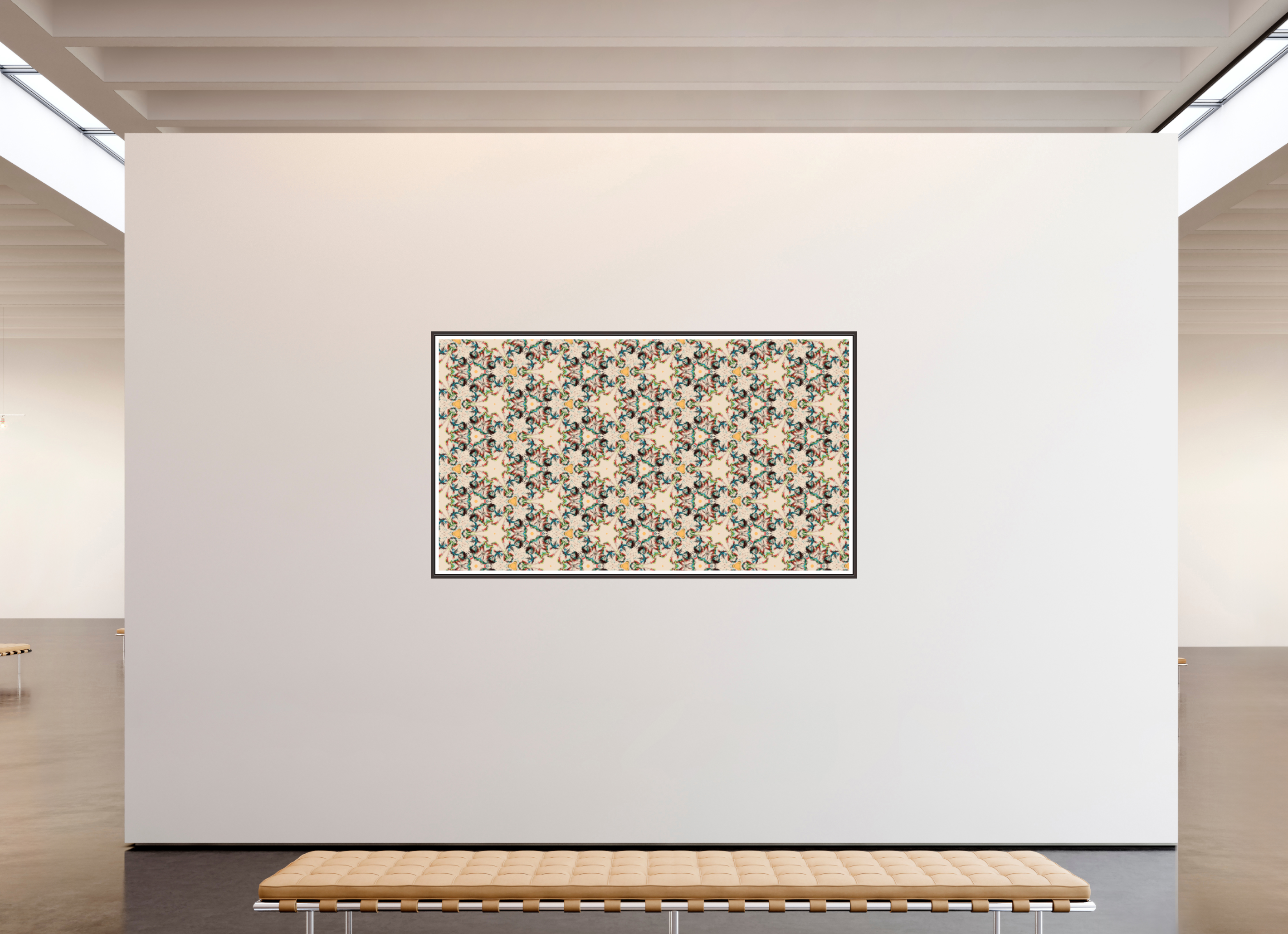 80 x 45″, Floater Frame (Alder Brown) roses