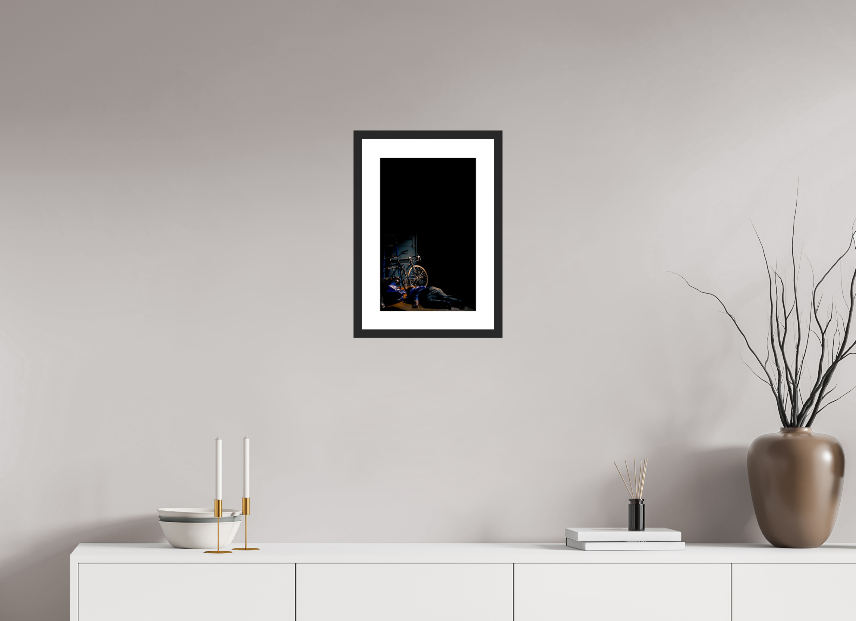 10 x 15.8″, Fuji Crystal Archive Print Framed (Black) Tired