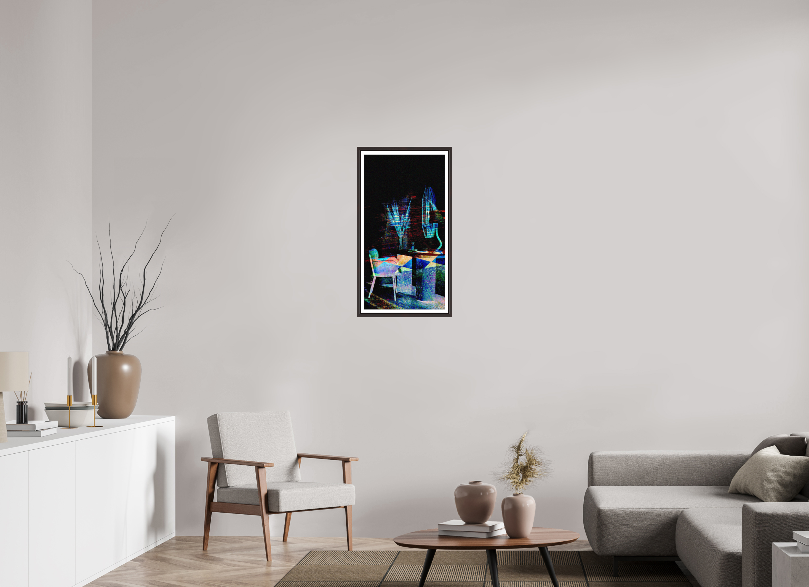 16 x 31″, Floater Frame (Alder Brown) Vanity