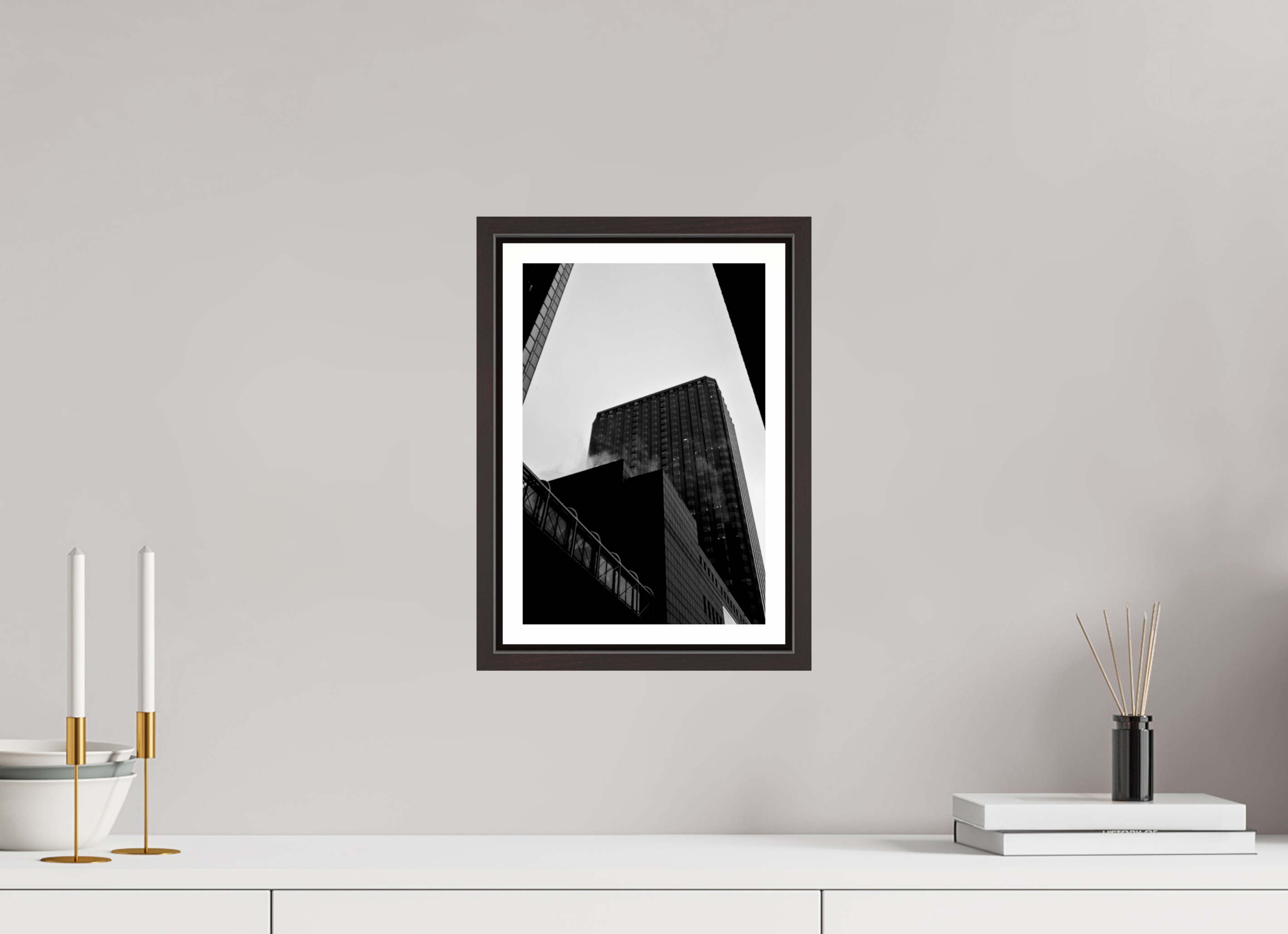 8 x 12″, Floater Frame (Alder Brown) Financial District
