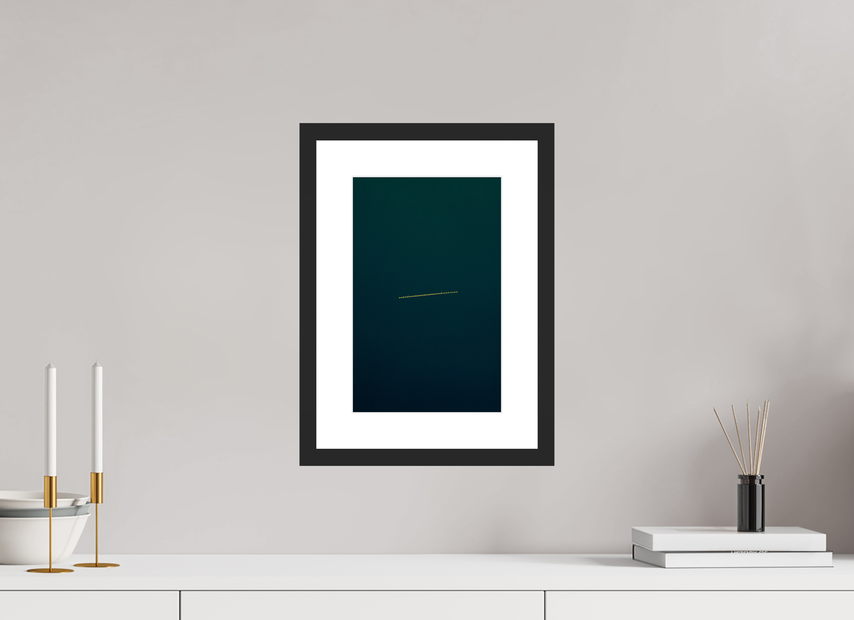 8 x 12.4″, Framed #1 UFO 2
