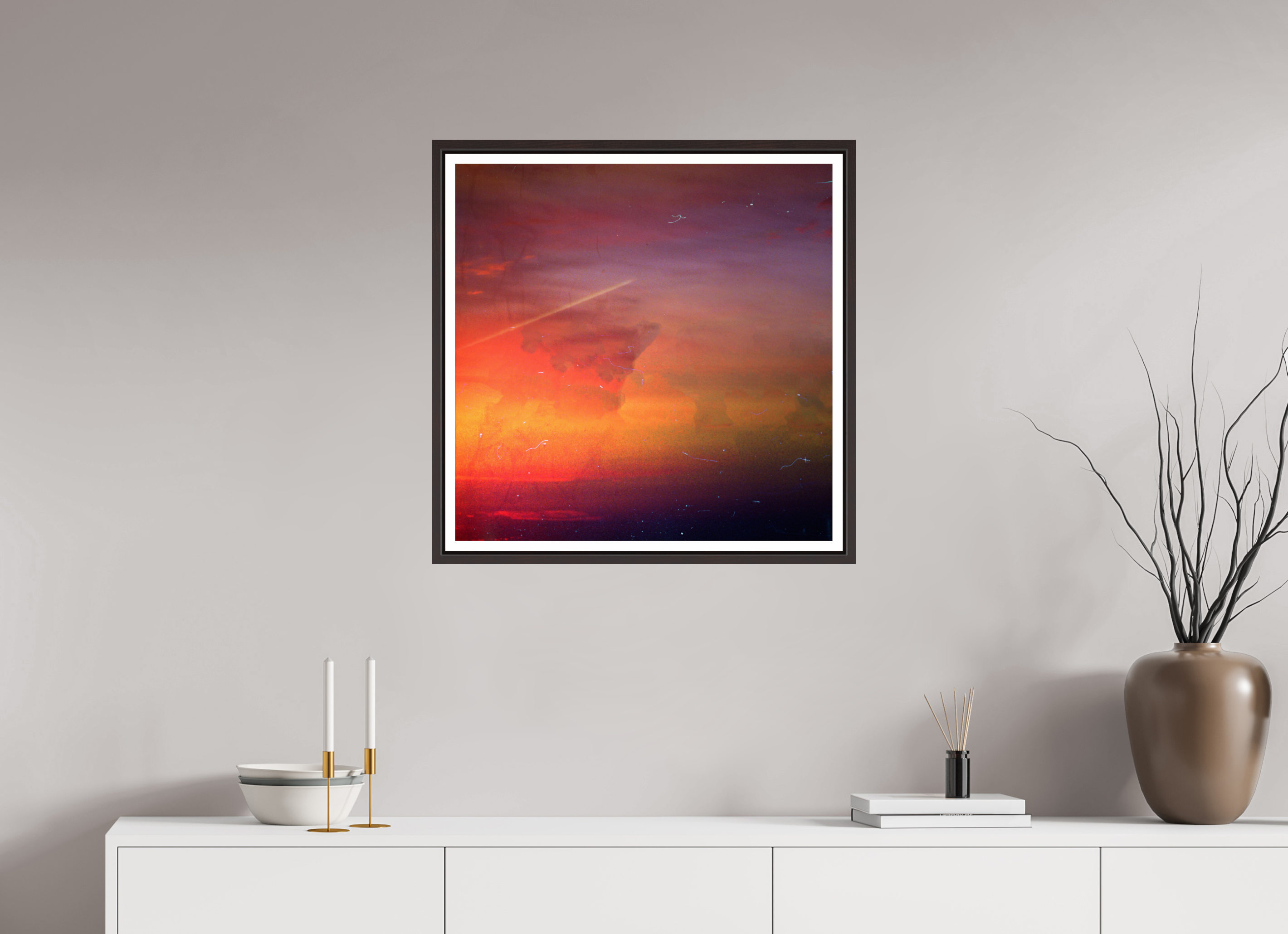 25 x 25″, Floater Frame (Alder Brown) sugar
