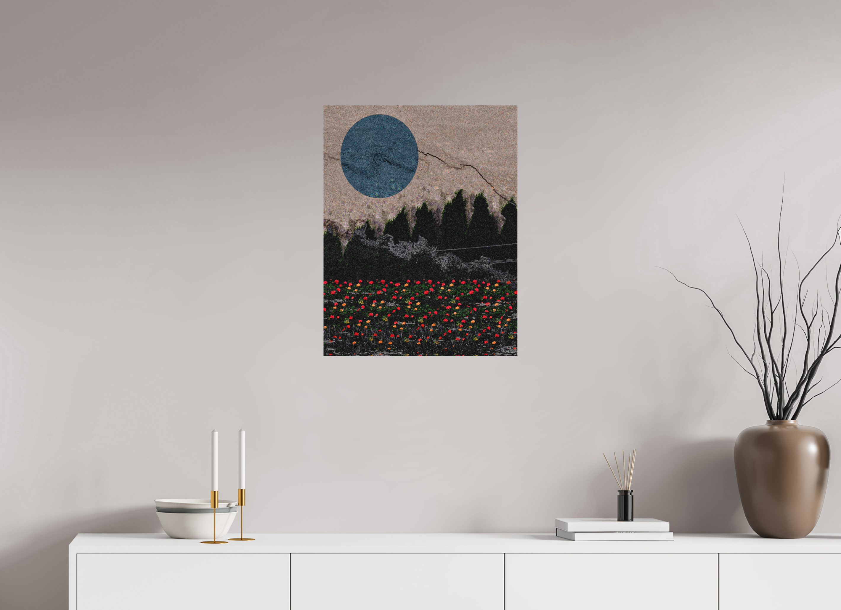 20 x 25.8″, Direct Print on Forex garden