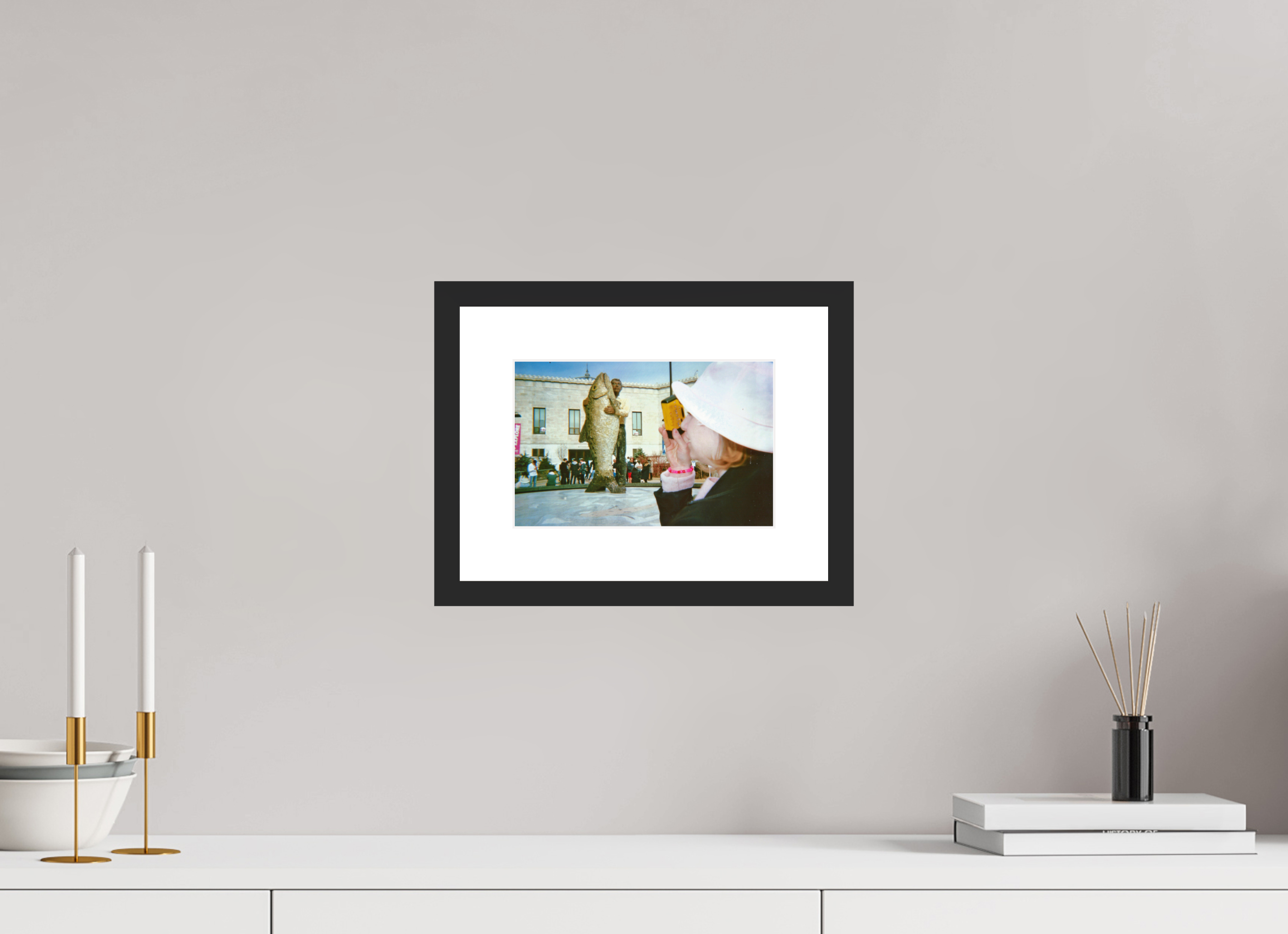 9.2 x 6″, Fuji Crystal Archive Print Framed (Black) Hello Fish Man