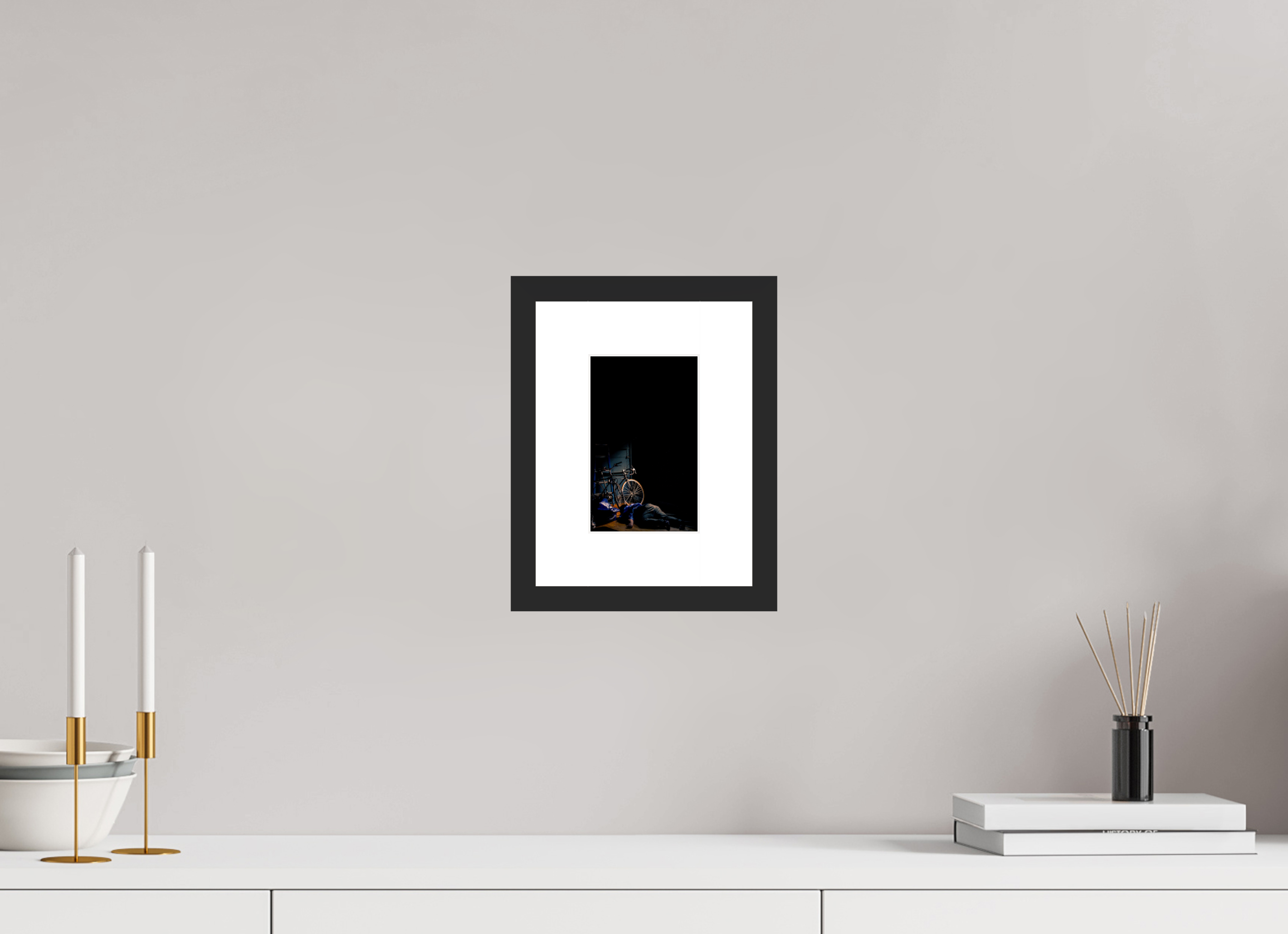 4 x 6.3″, Fuji Crystal Archive Print Framed (Black) Tired