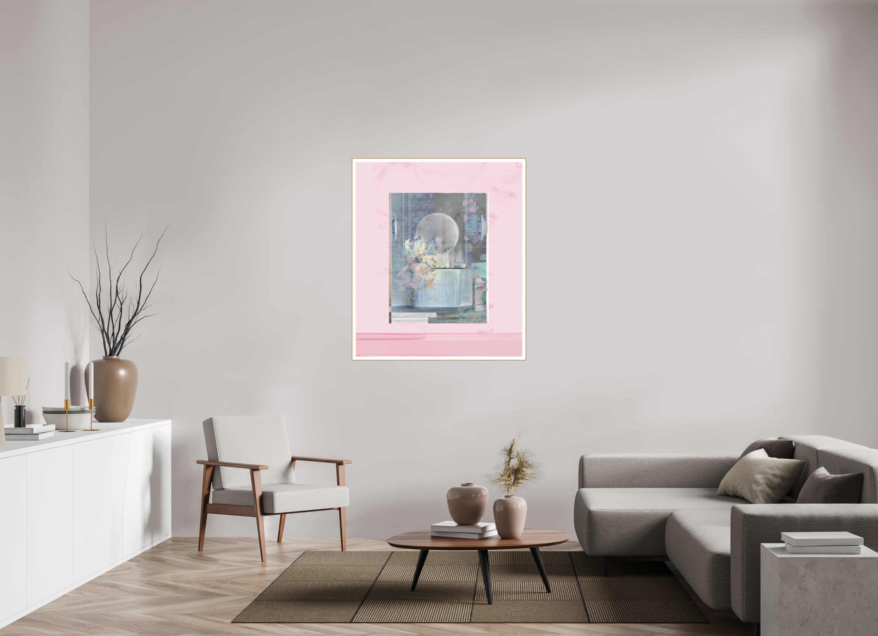 39 x 45.7″, Solid Wood ArtBox (Oak) Interior Design