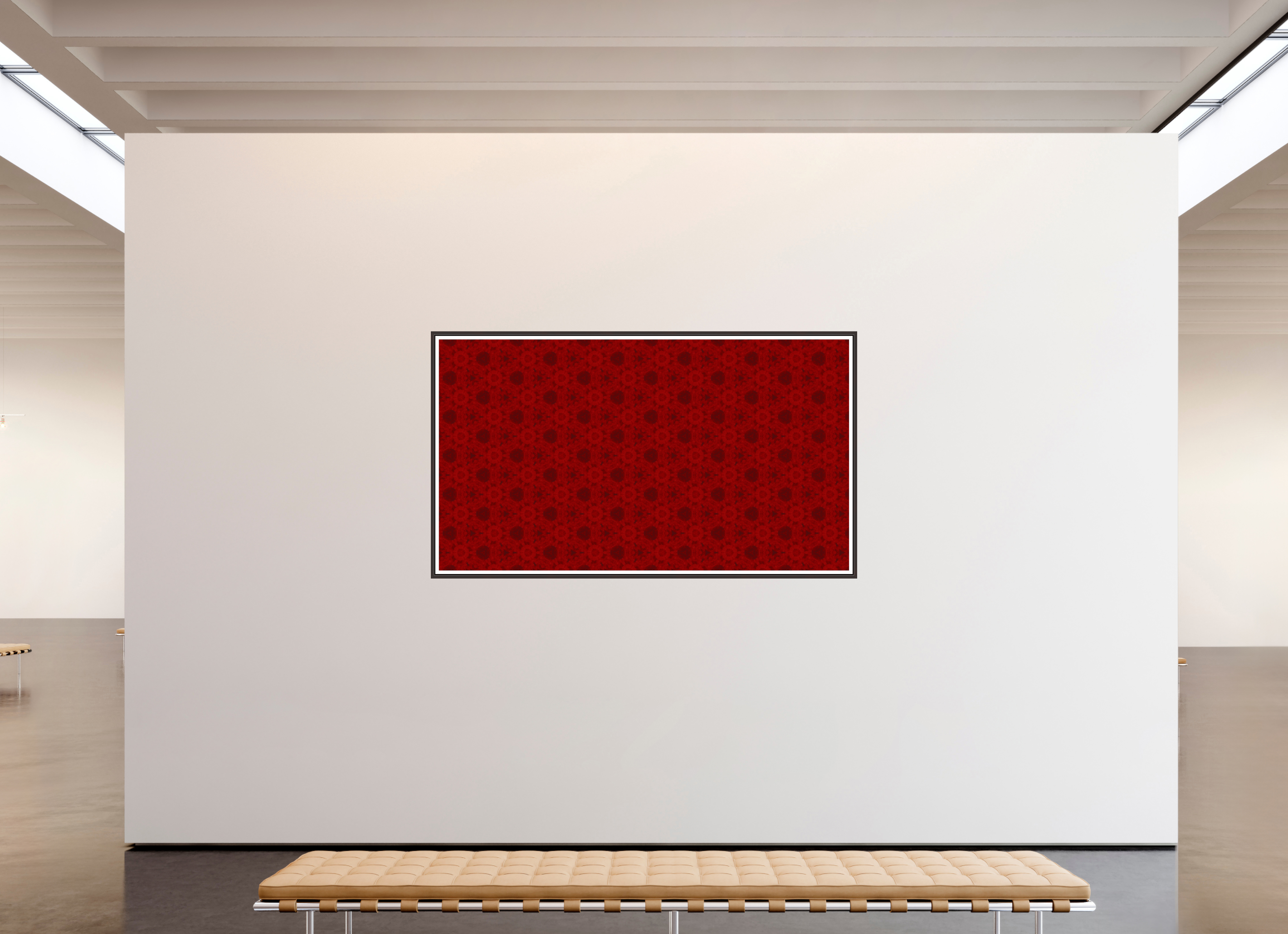 80 x 45″, Floater Frame (Alder Brown) Blood Drive #2