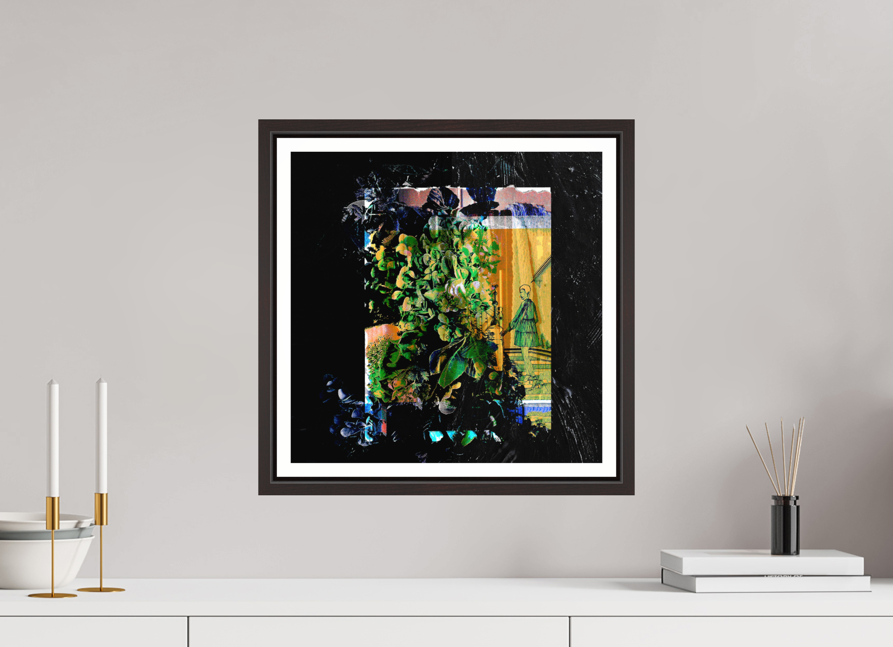 15 x 15″, Floater Frame (Alder Brown) Imposter Syndrome