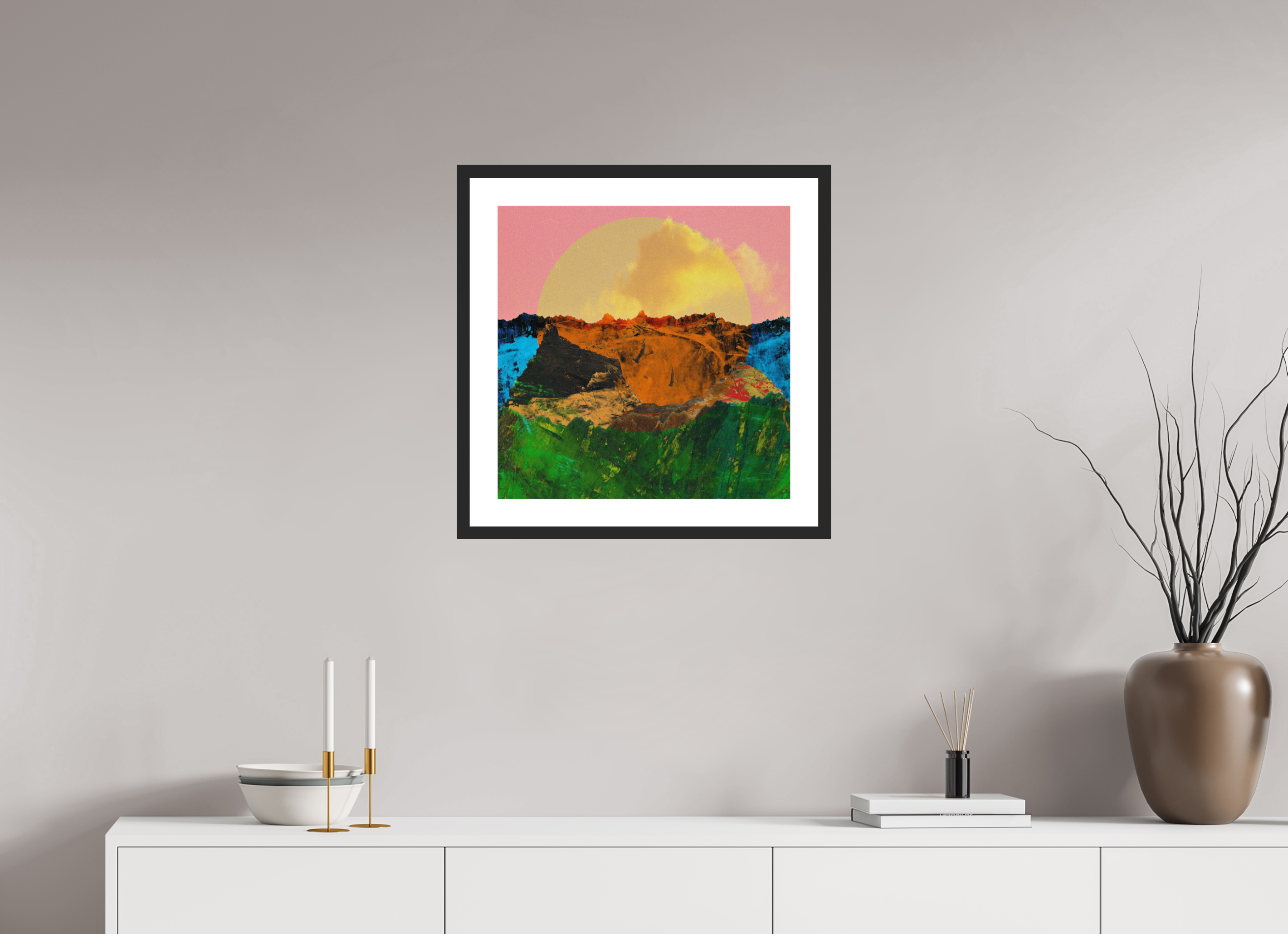 20 x 20″, Fuji Crystal Archive Print Framed (Black) Canyons