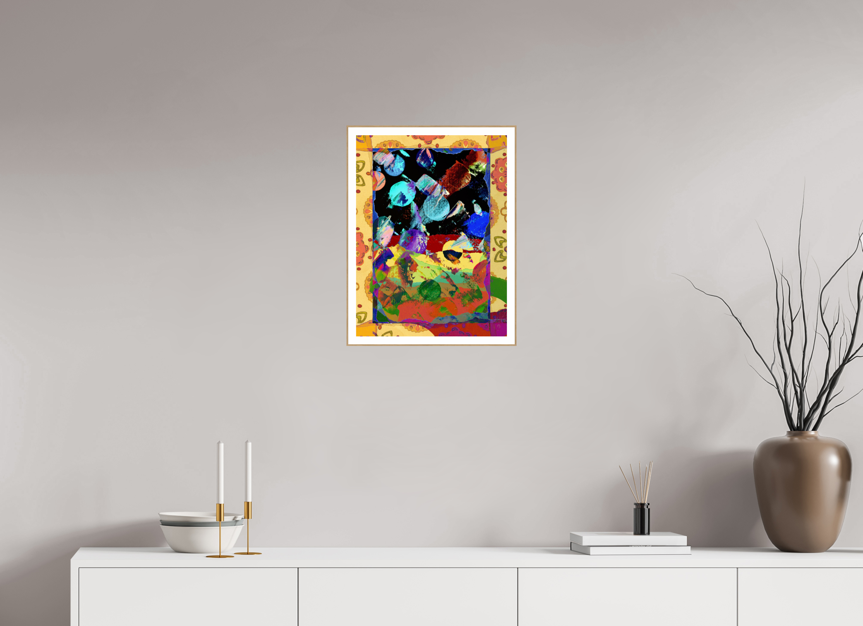 15 x 20″, Solid Wood ArtBox (Oak) space paper