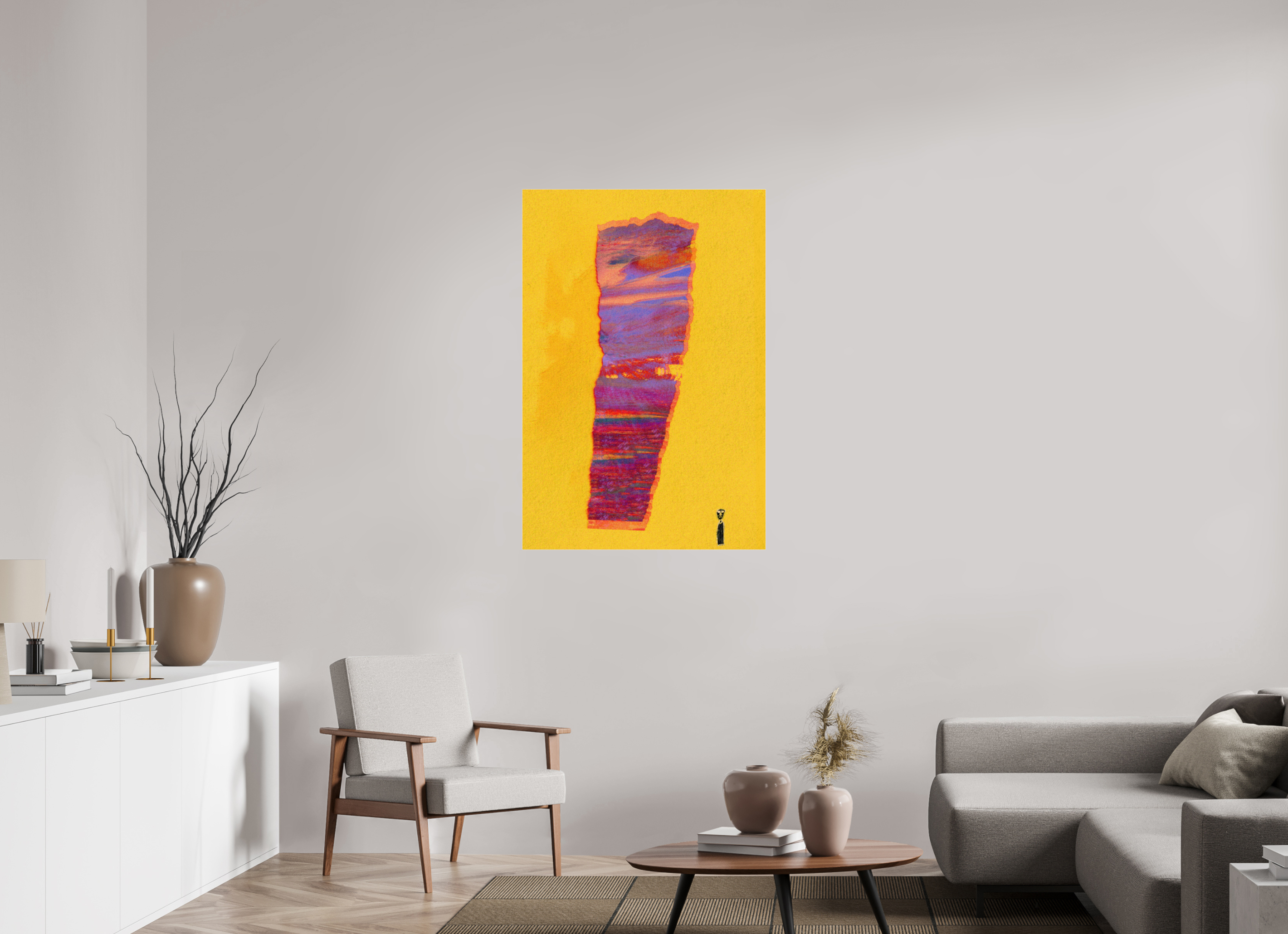 31 x 45.9″, Photo Print Under Acrylic Glass Torn