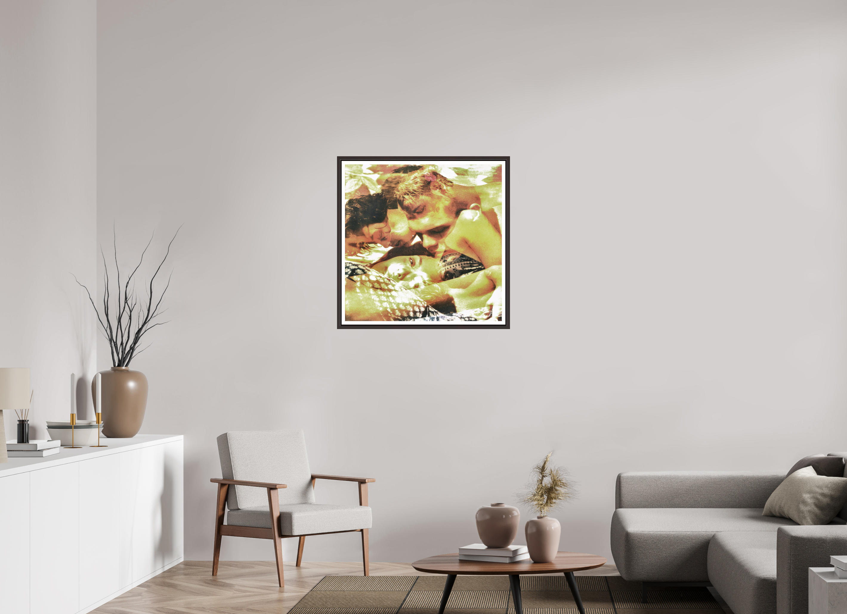 30 x 30″, Floater Frame (Alder Brown) fitch