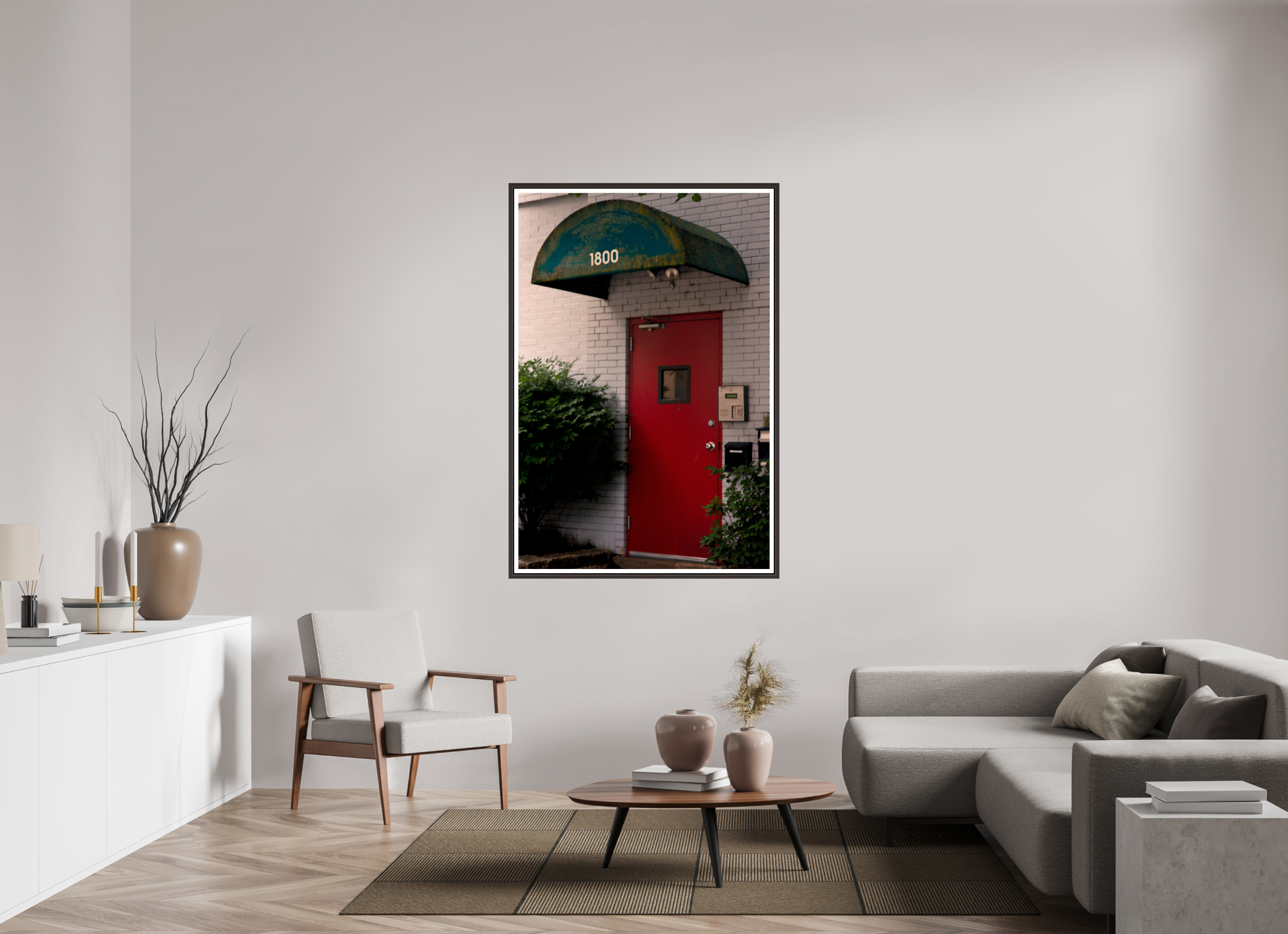 40 x 60″, Floater Frame (Alder Brown) 1800 W Berenice