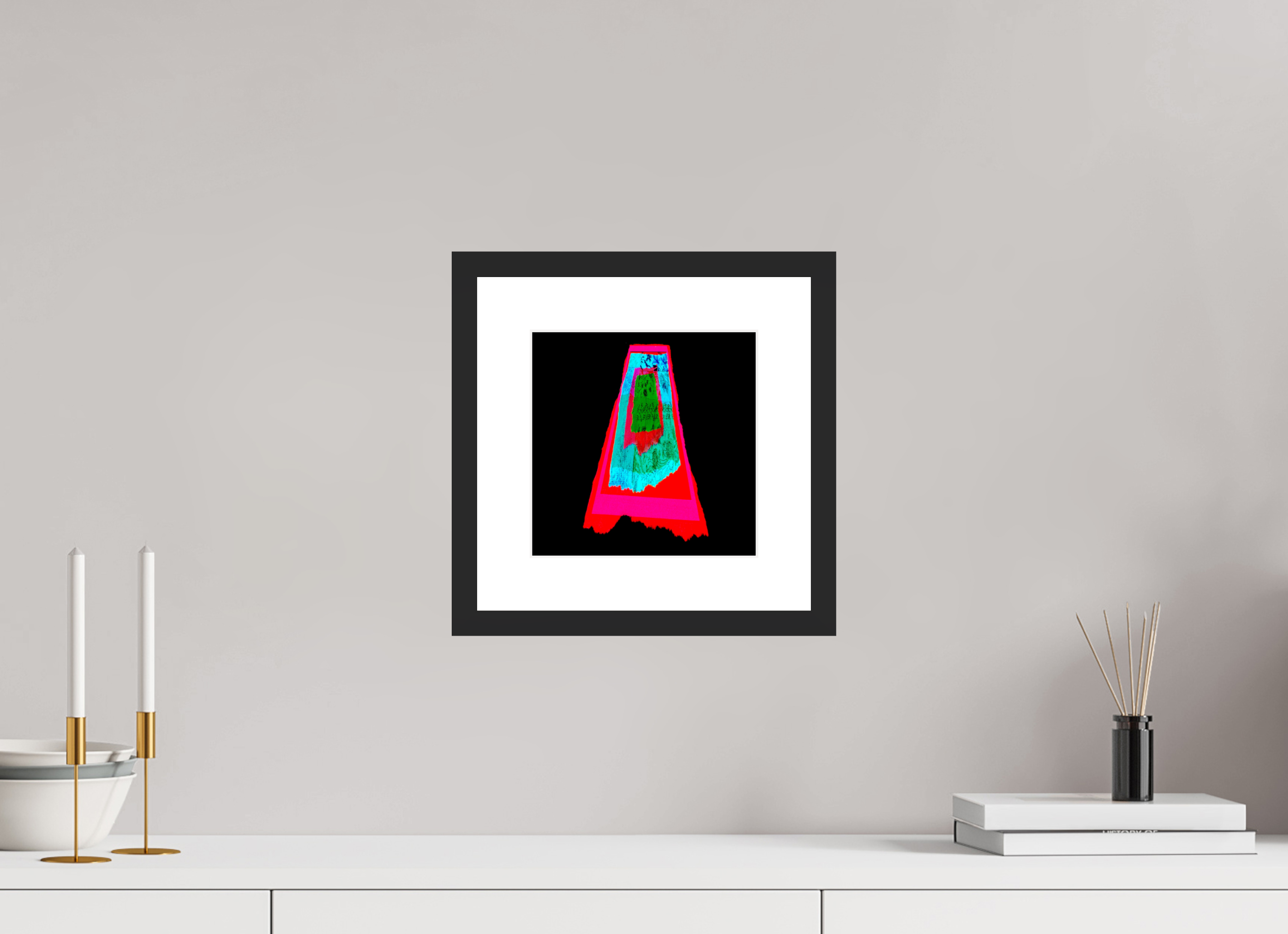 8 x 8″, Fuji Crystal Archive Print Framed (Black) Drip 001