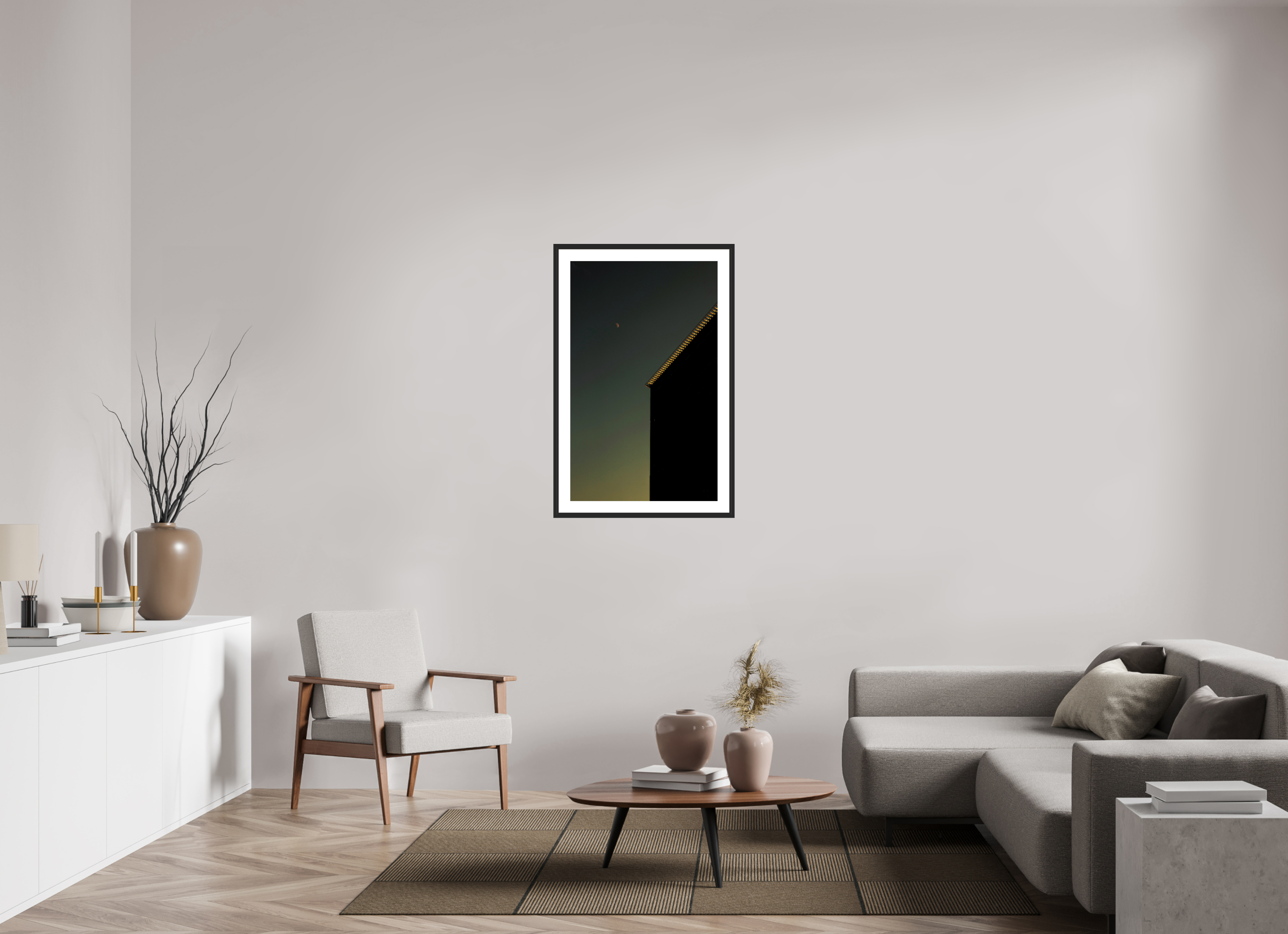 24 x 38.9″, Fuji Crystal Archive Print Framed (Black) Sweet Moon
