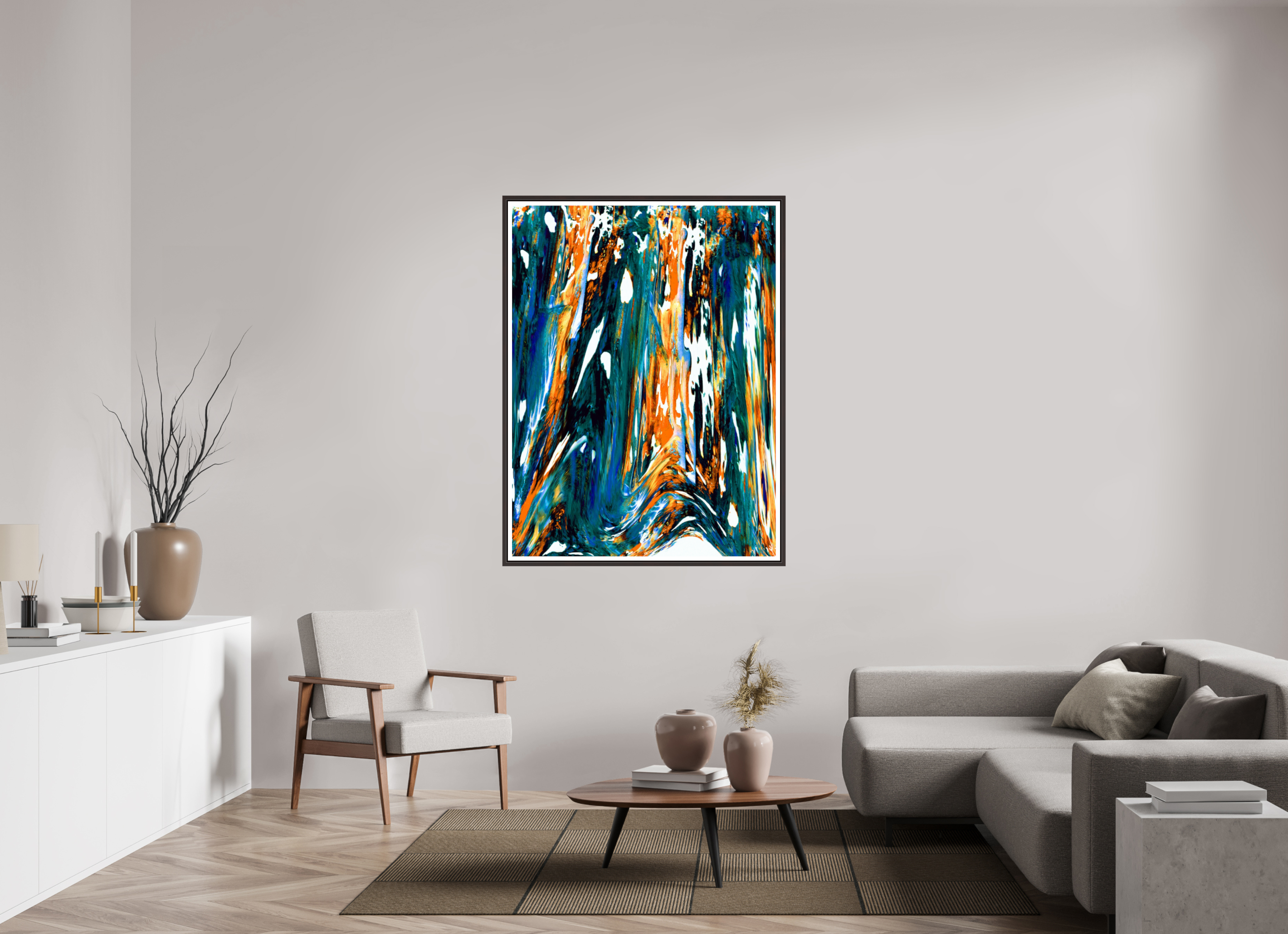 42 x 56″, Floater Frame (Alder Brown) Ponds