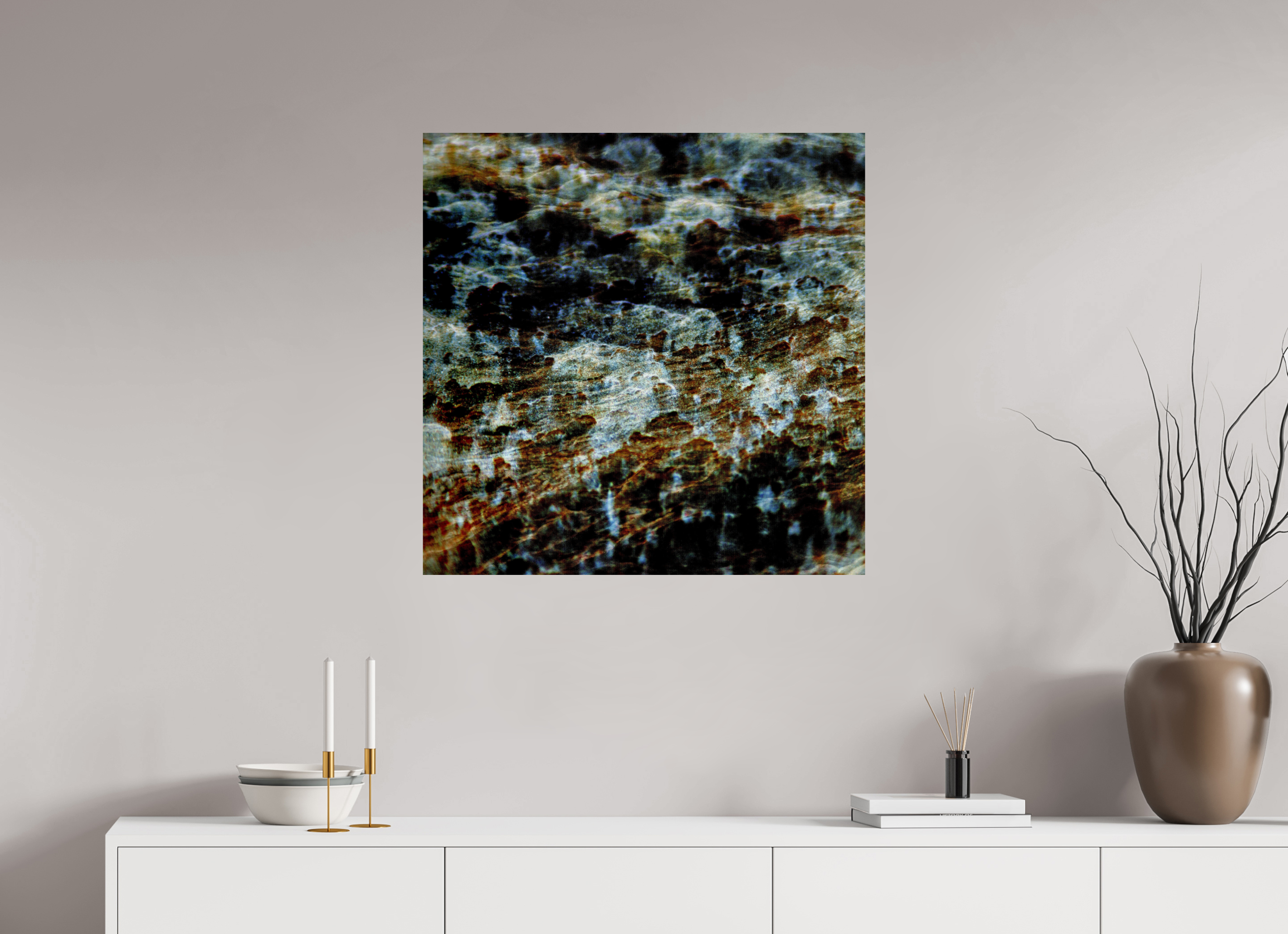 30 x 30″, Fine Art Print Digital Snow