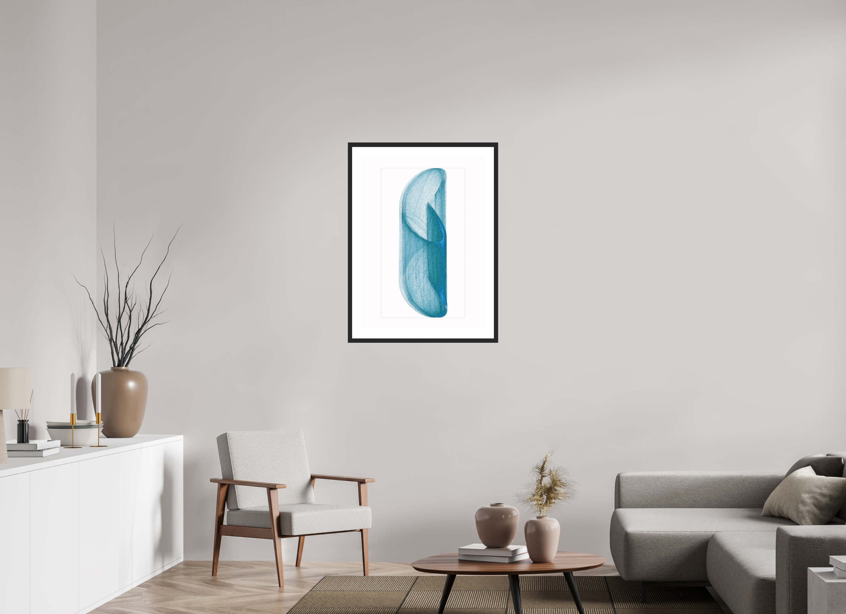 24 x 33.6″, Fuji Crystal Archive Print Framed (Black) Brutal Blue