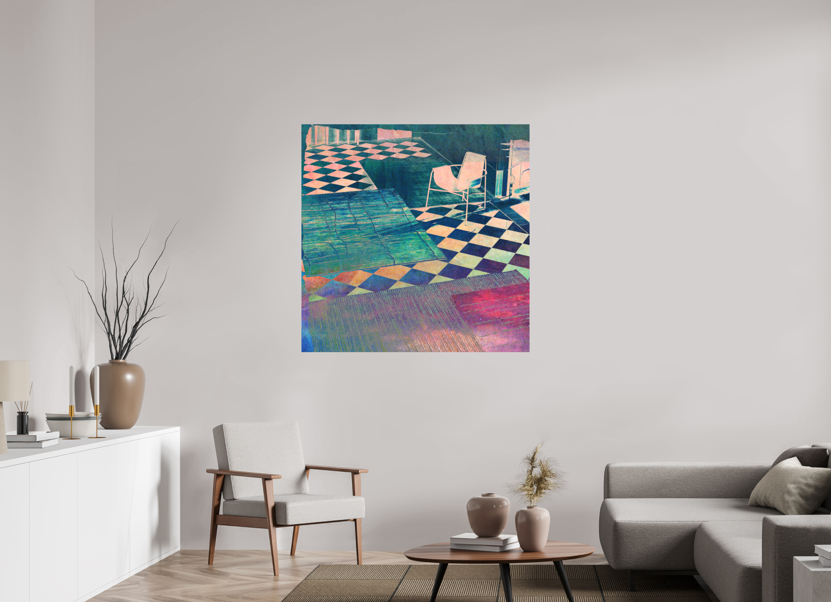 45 x 45″, Direct Print on Forex Musical Chairs
