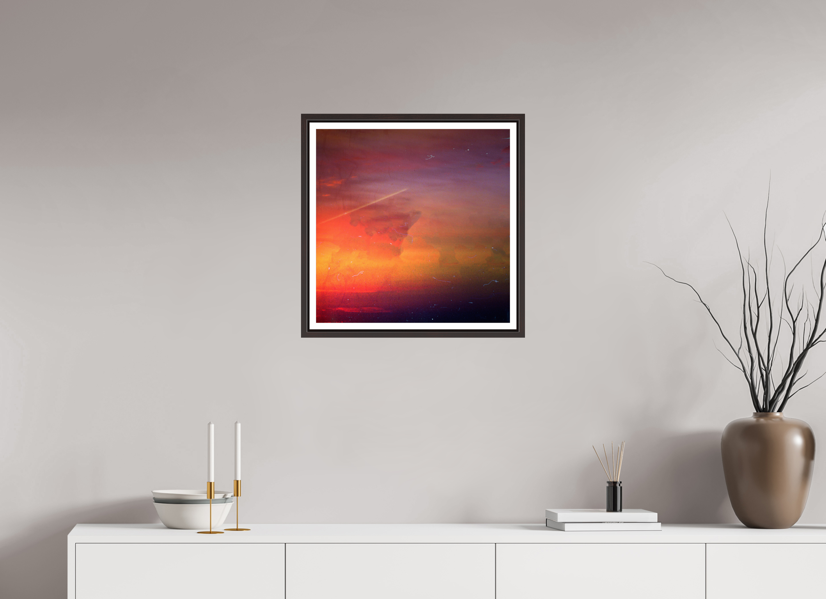 20 x 20″, Floater Frame (Alder Brown) sugar