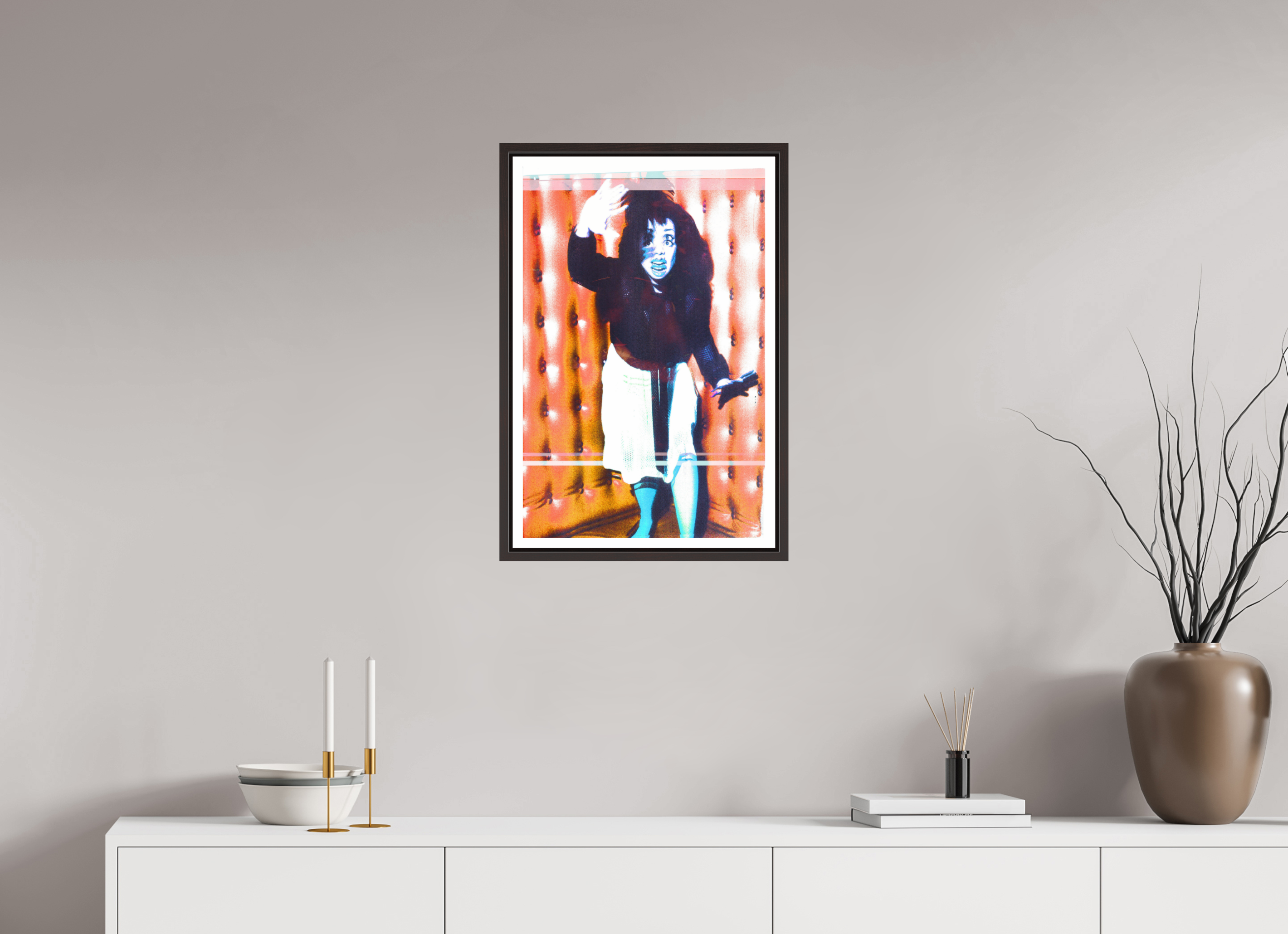 16 x 24.6″, Floater Frame (Alder Brown) Chorophobia