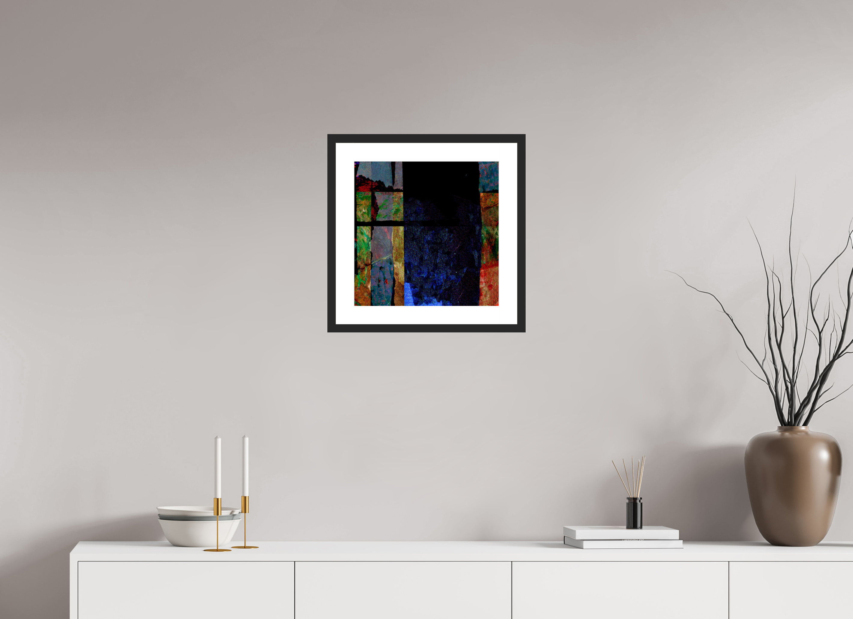 15 x 15″, Fuji Crystal Archive Print Framed (Black) Earth