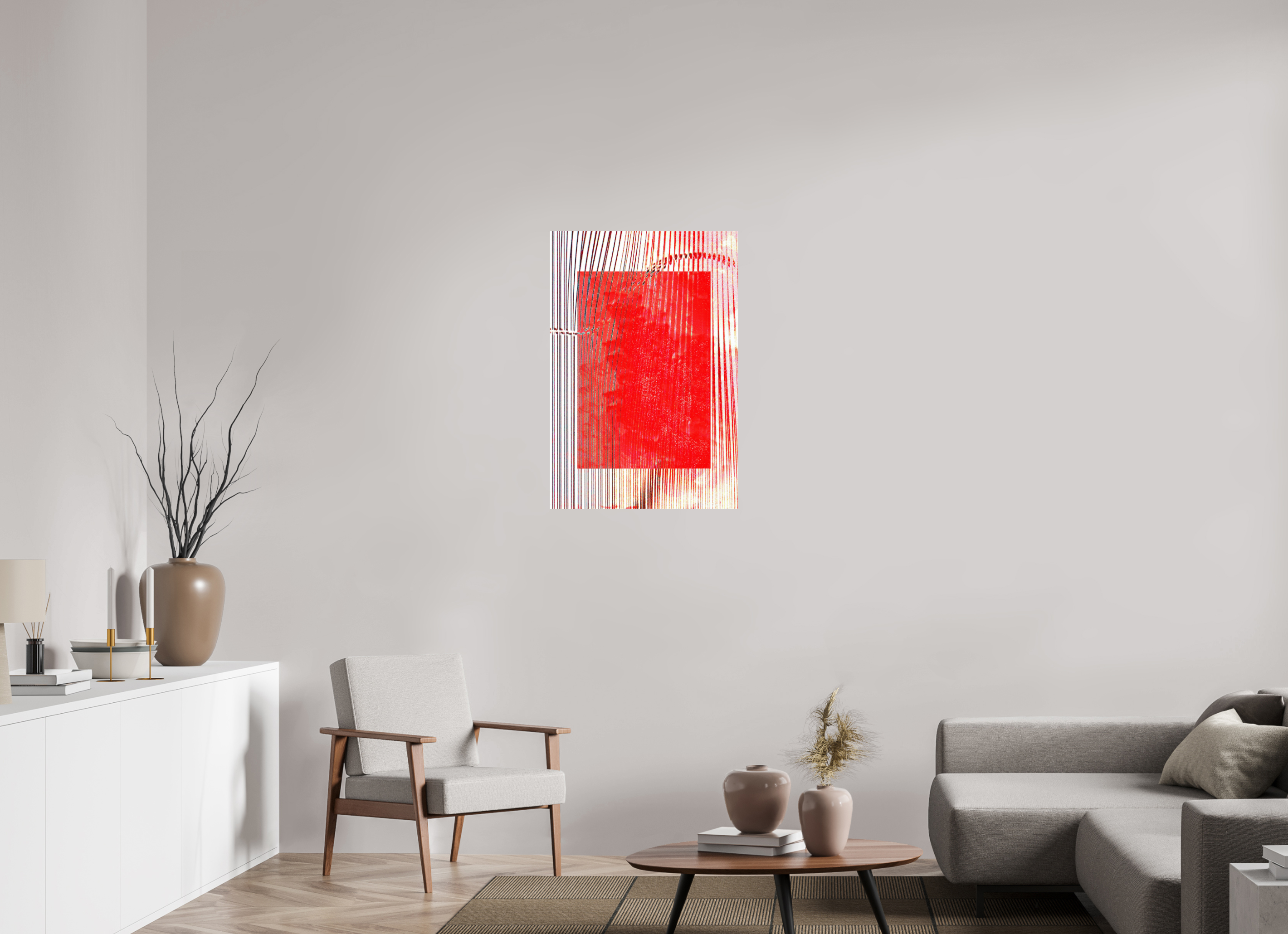 24 x 35.5″, Fine Art Print Red Waves