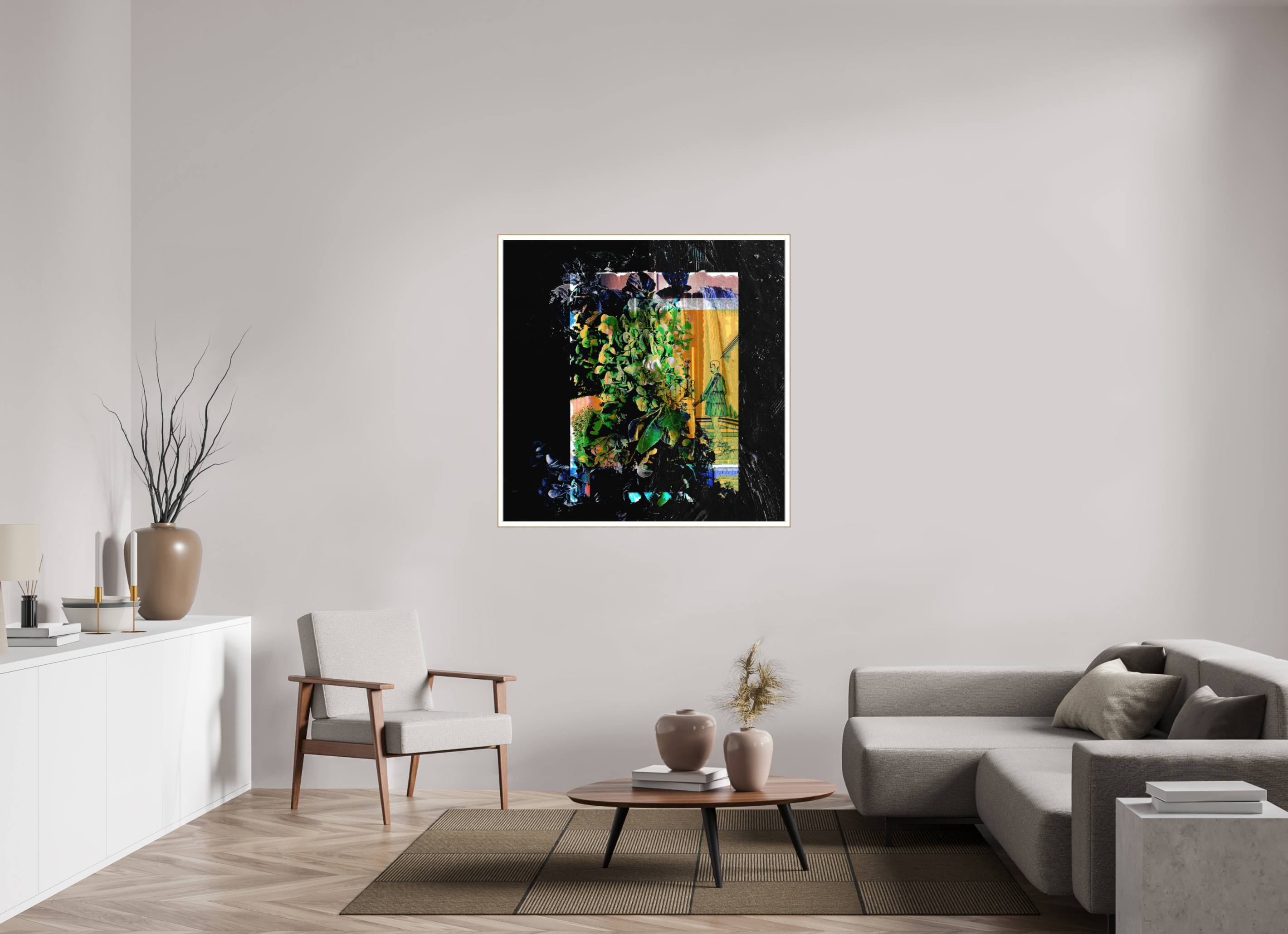 45 x 45″, Solid Wood ArtBox (Oak) Imposter Syndrome