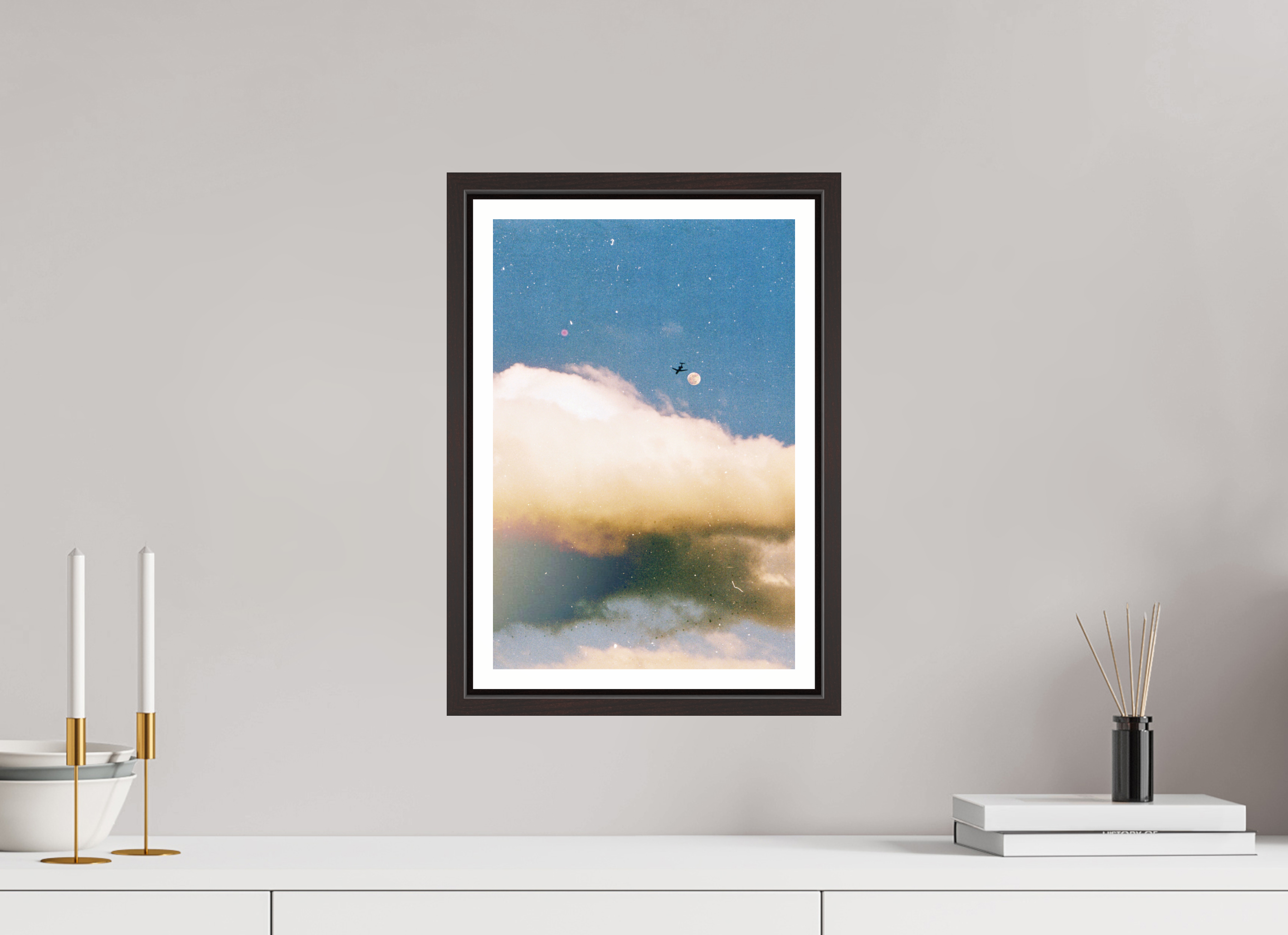 10 x 15″, Floater Frame (Alder Brown) Flying
