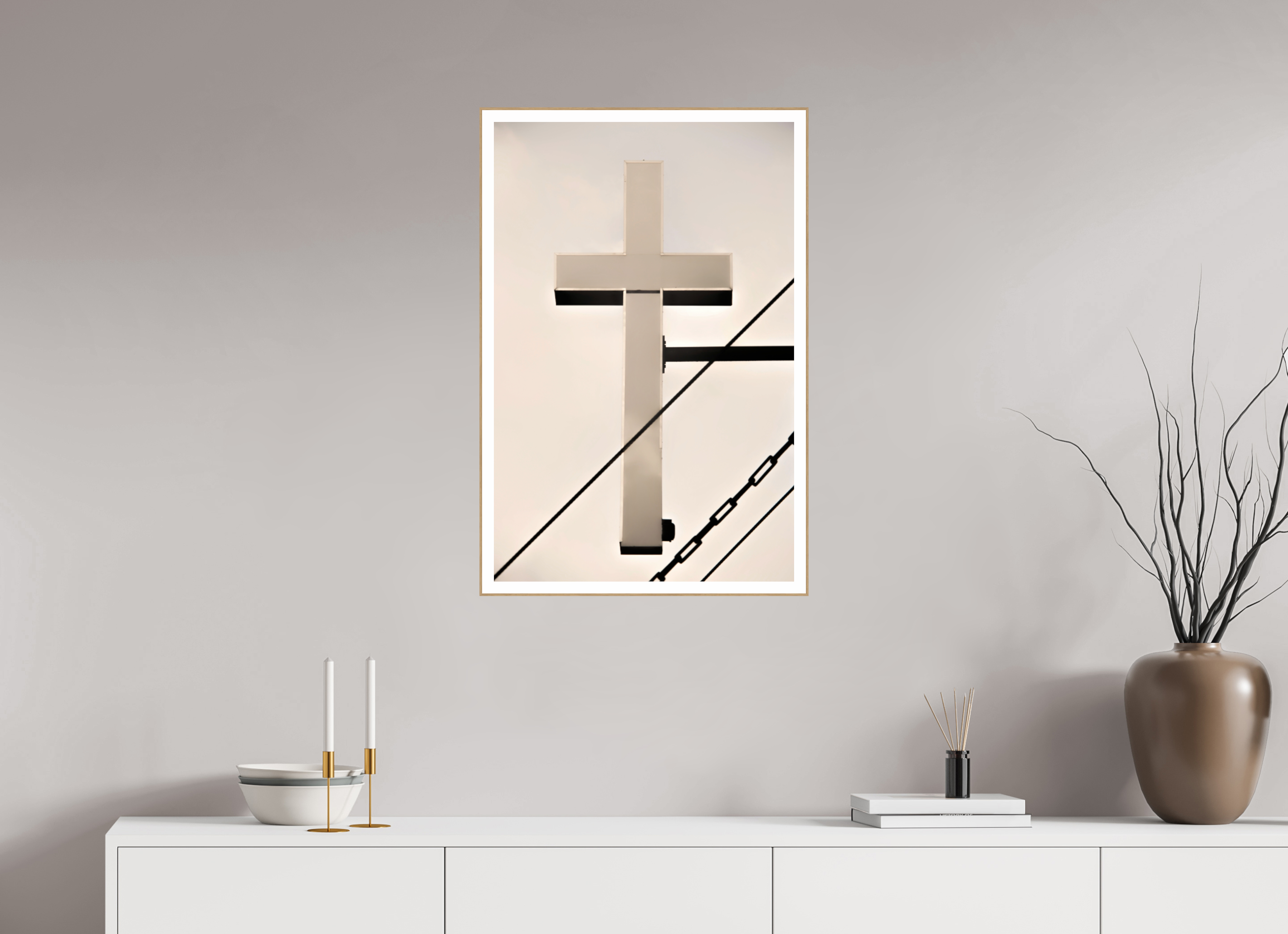 20 x 30.6″, Solid Wood ArtBox (Oak) Catholic School