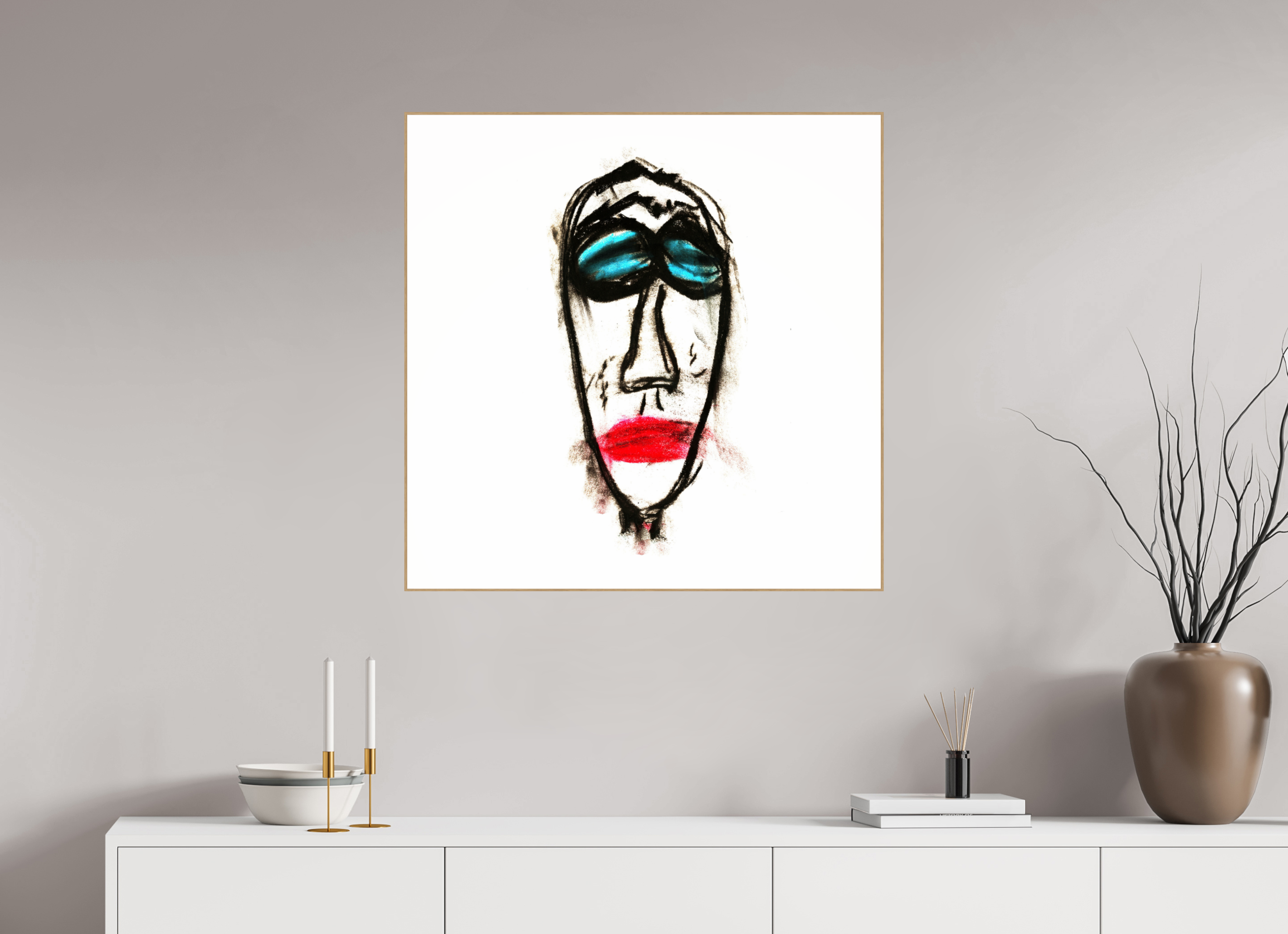 30 x 30″, Solid Wood ArtBox (Oak) face