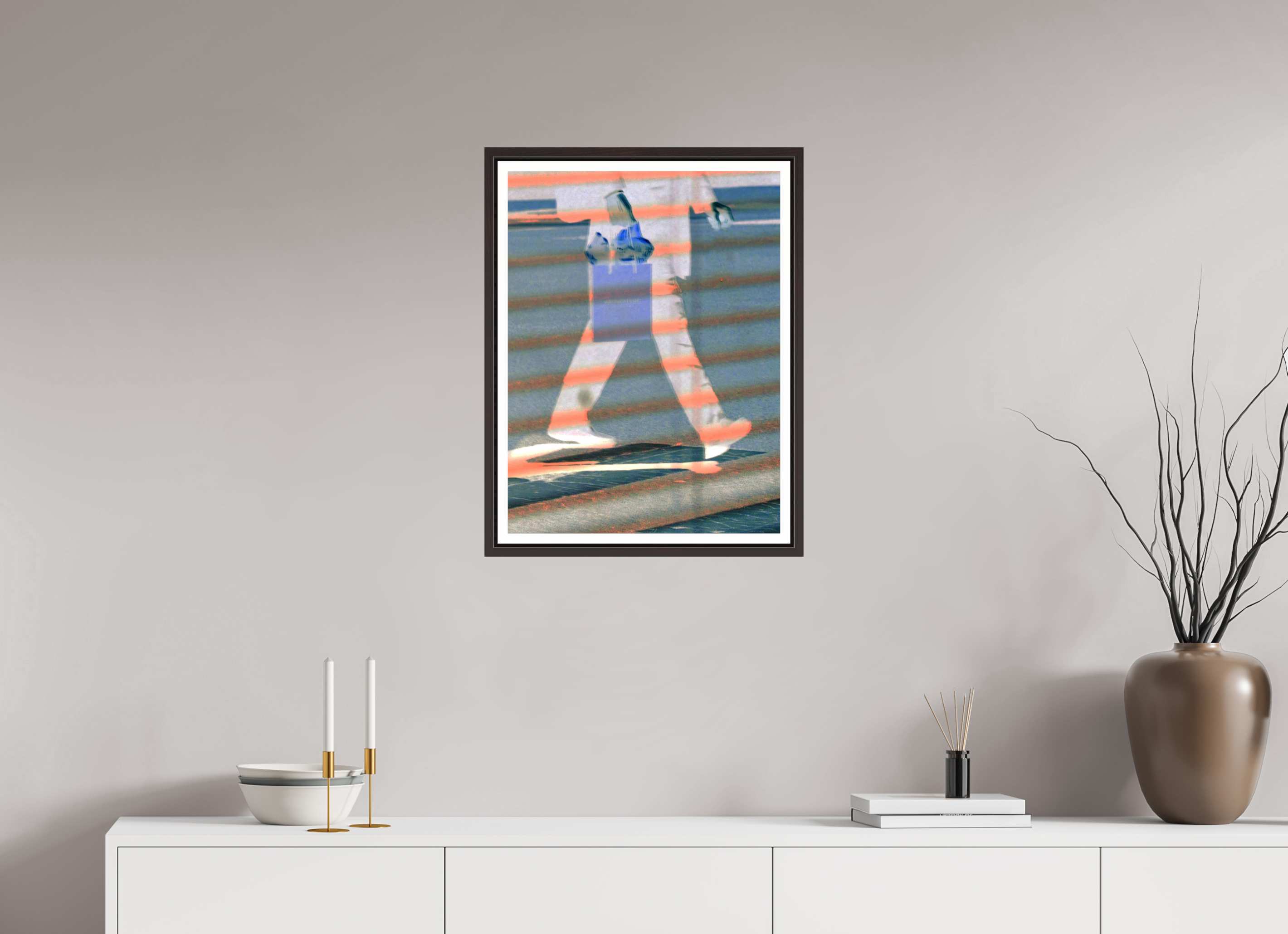 18 x 24″, Floater Frame (Alder Brown) Push