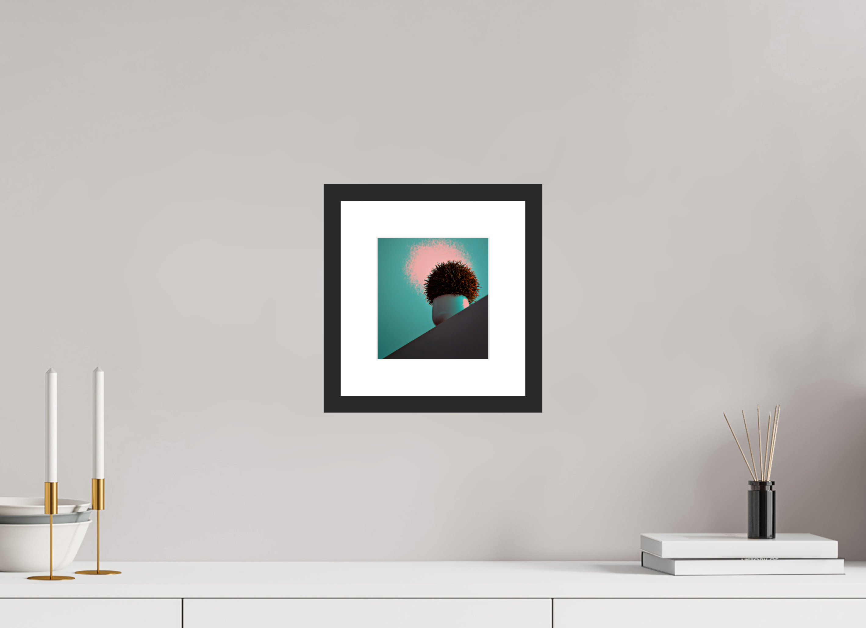 6 x 6.5″, Fuji Crystal Archive Print Framed (Black) Fake Plants