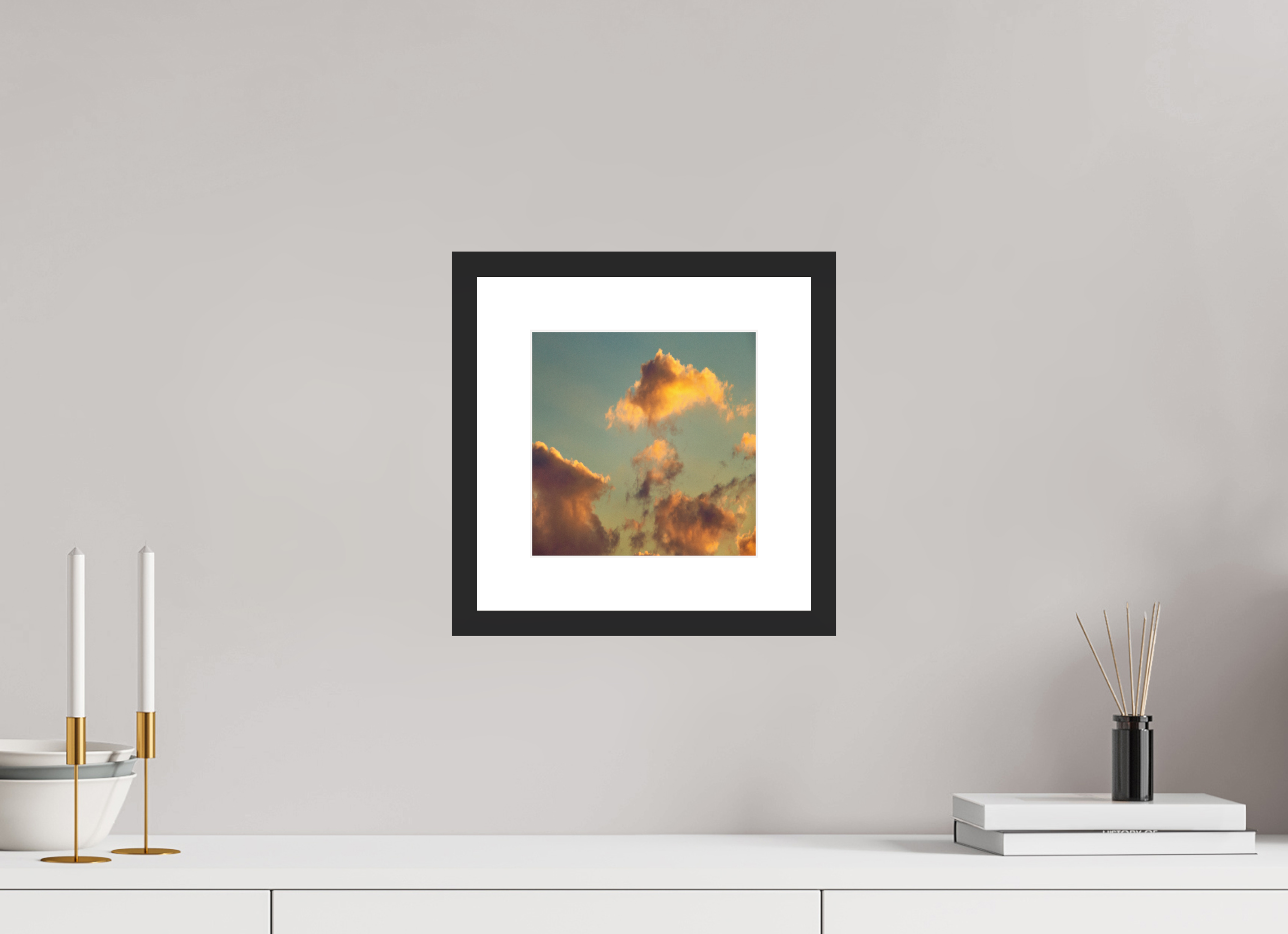 8 x 8″, Fuji Crystal Archive Print Framed (Black) "Golden Hour"