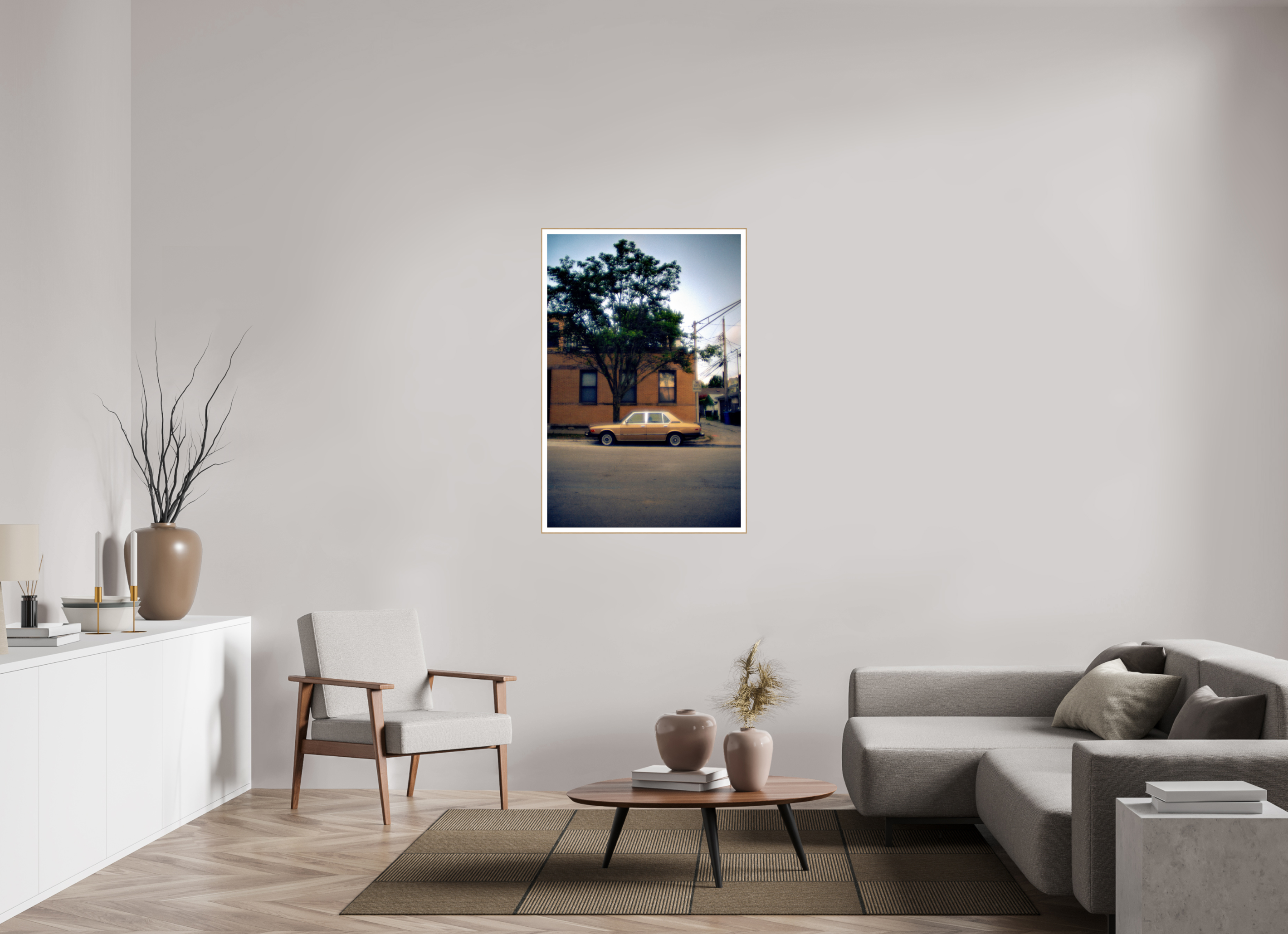 31 x 46.9″, Solid Wood ArtBox (Oak) Golden Glow