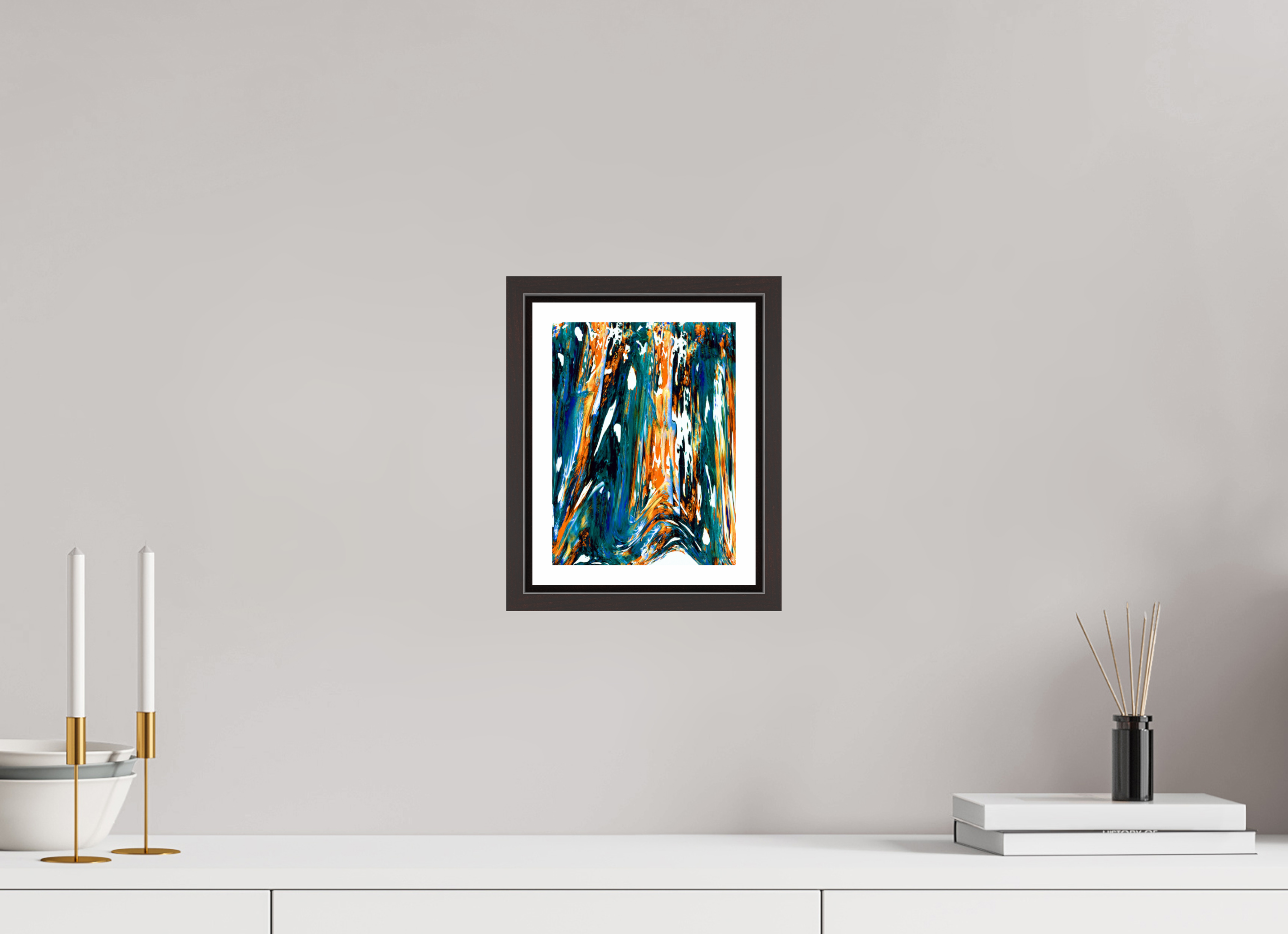 6 x 8″, Floater Frame (Alder Brown) Ponds