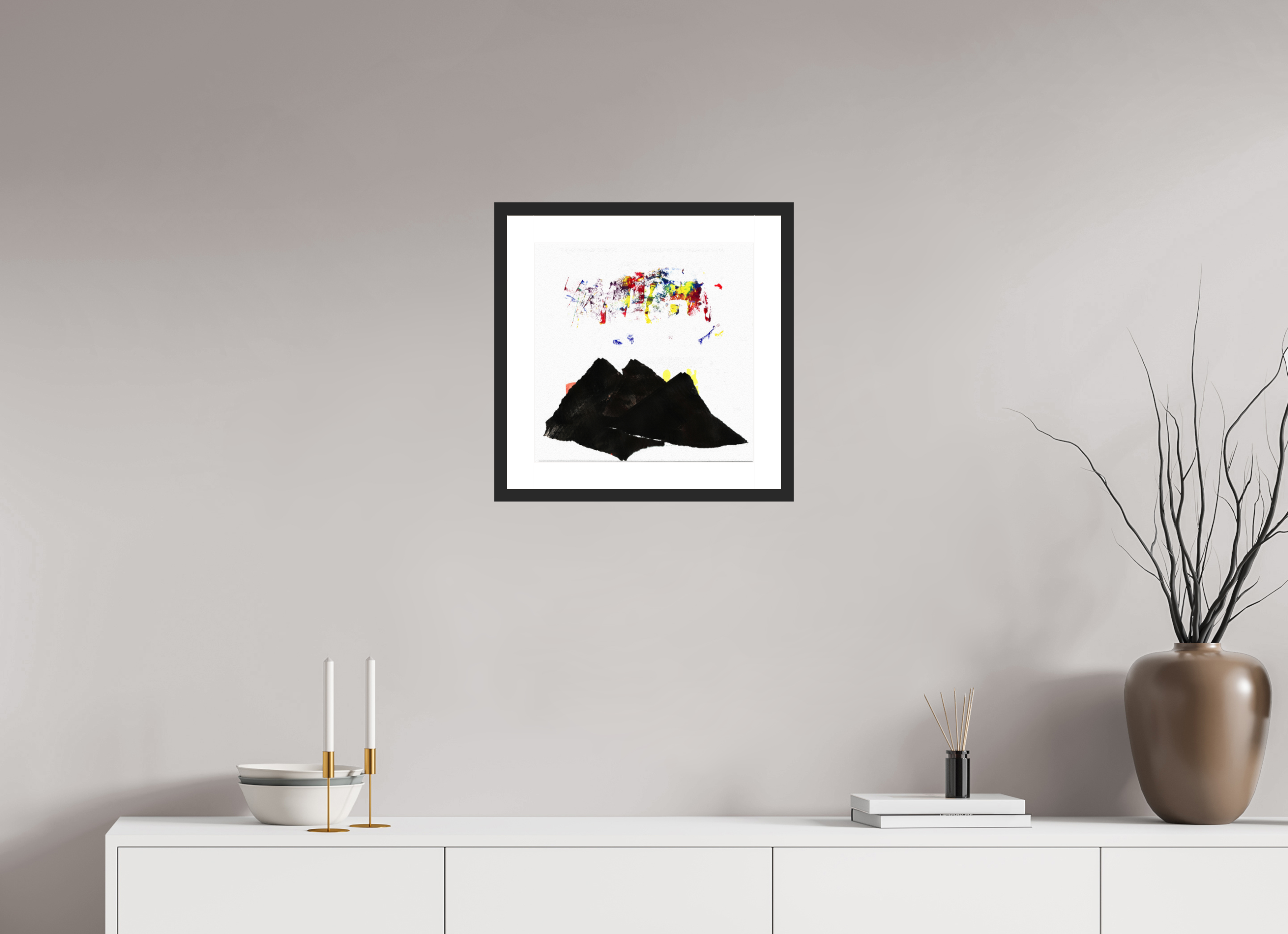 15 x 15″, Fuji Crystal Archive Print Framed (Black) Northern Lights