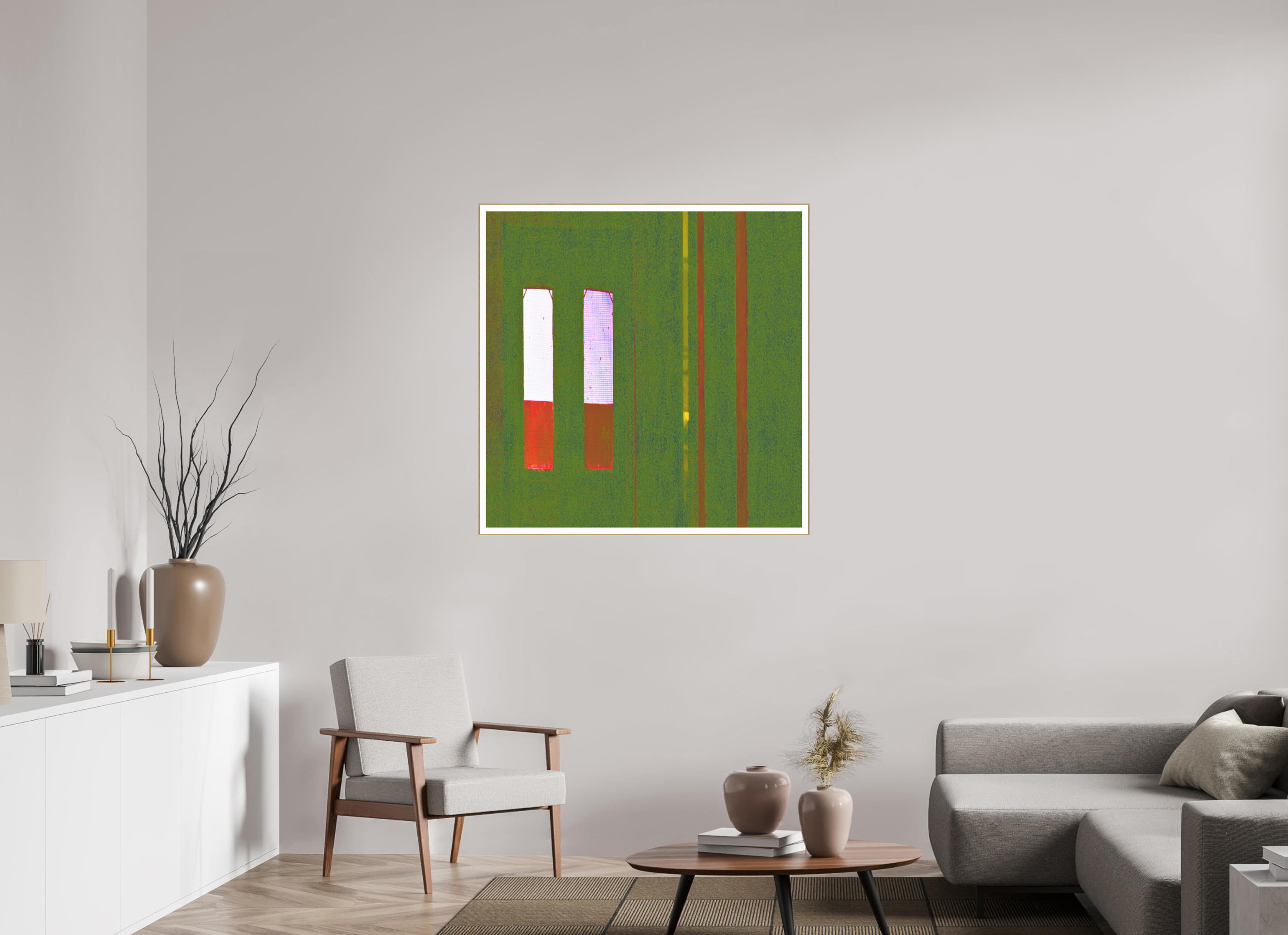 40 x 40″, Solid Wood ArtBox (Oak) Cigarettes